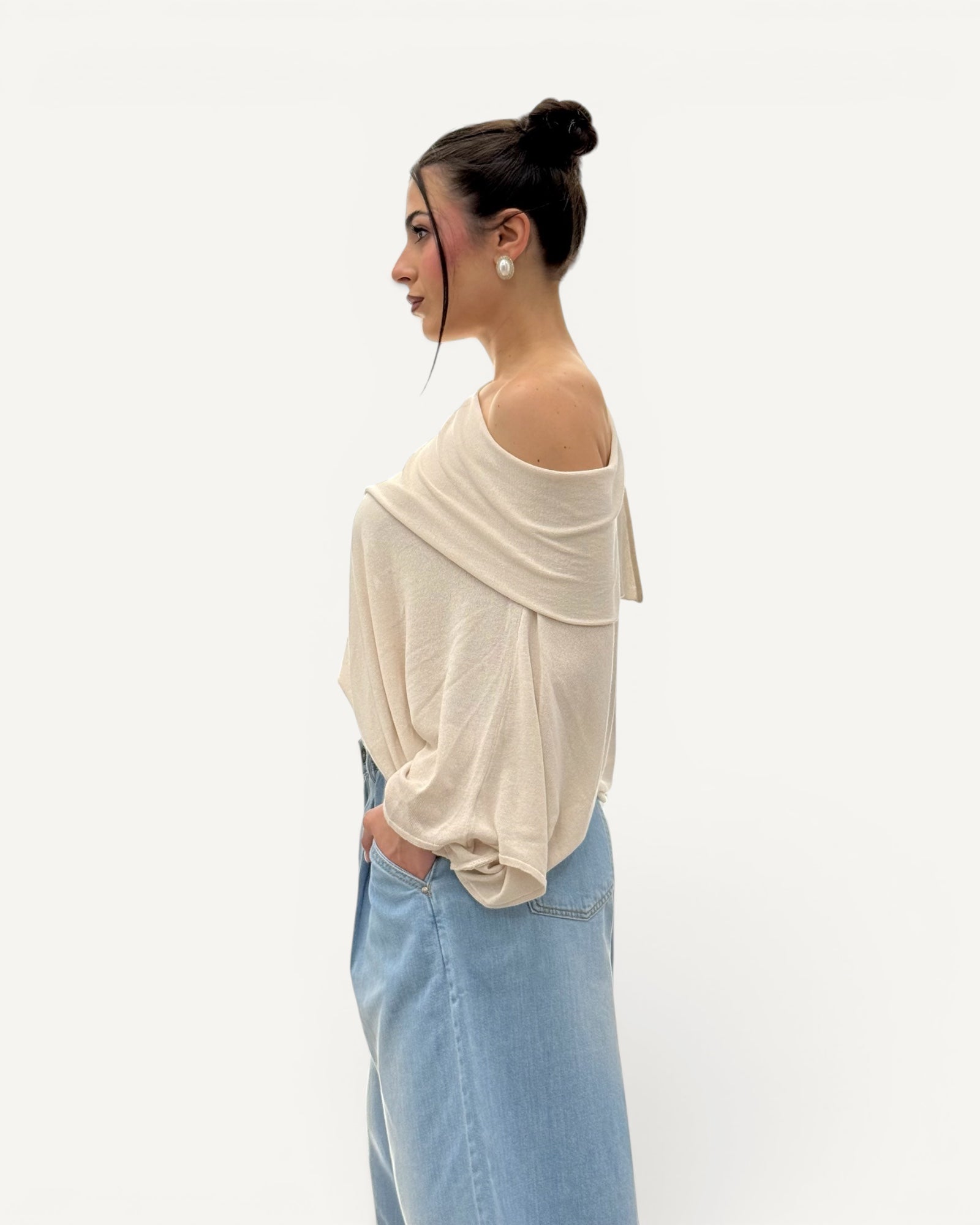 Kontatto - Maglia Collo Sciallato