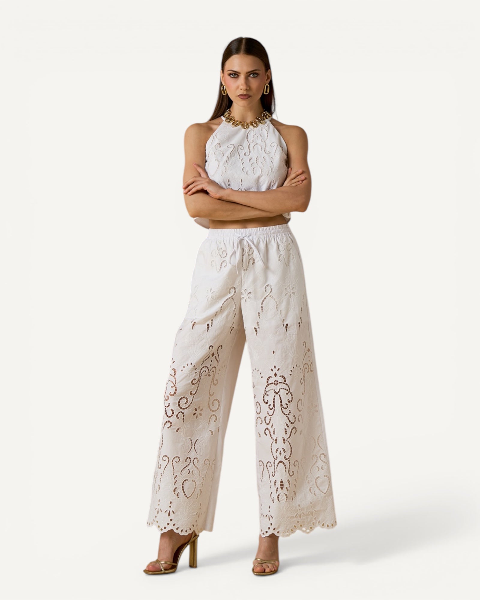 No Secrets - Pantalone Ricamo Ajour