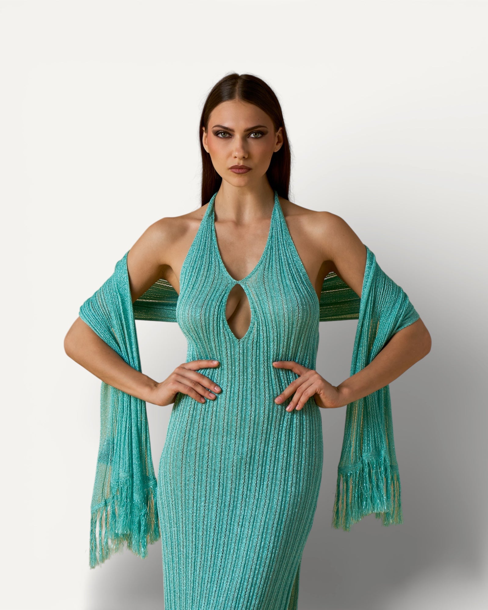 No Secrets - Stola Lurex con Frange