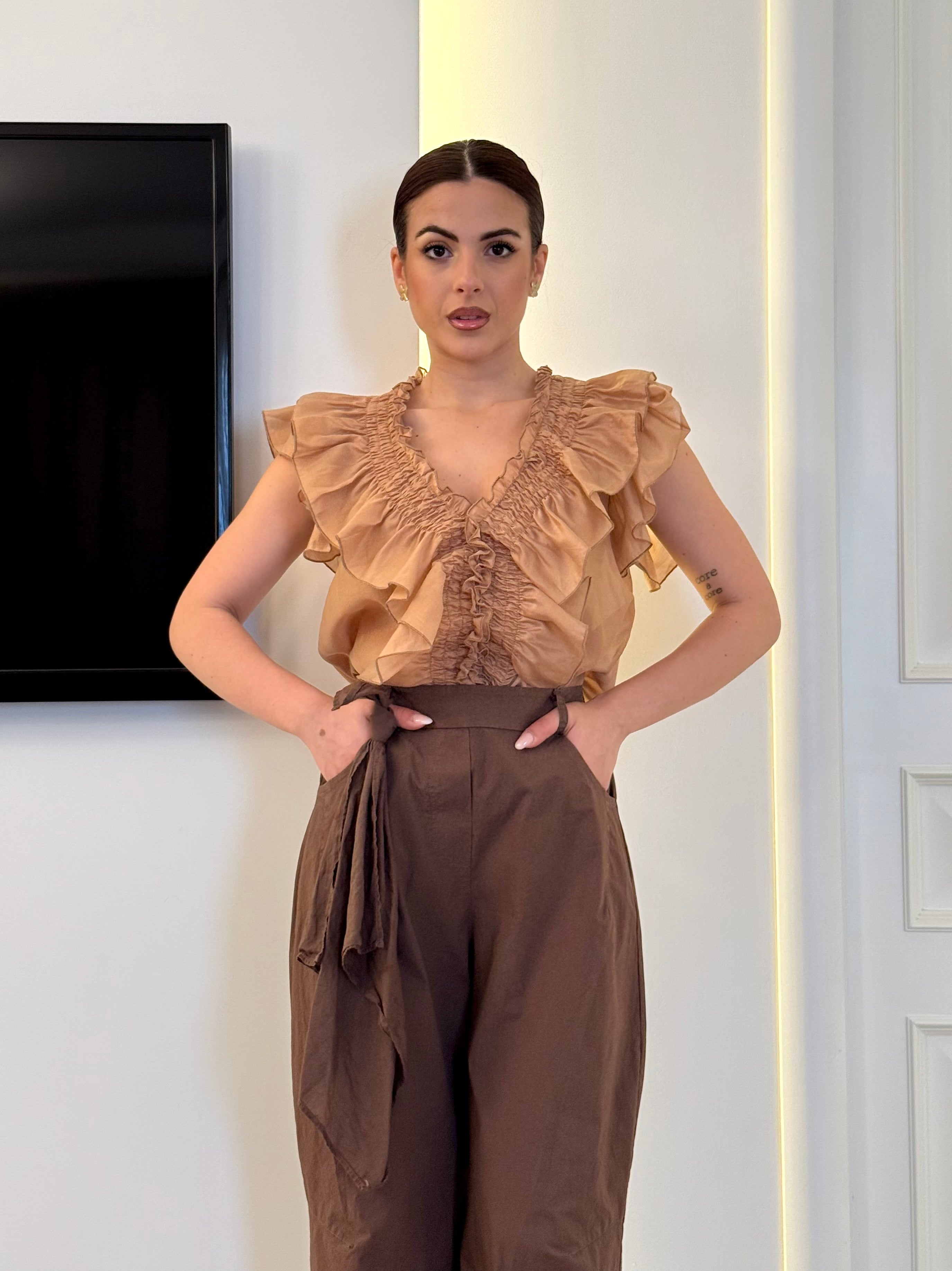 D'Elle - Giulia Mastini - Blusa con Volant