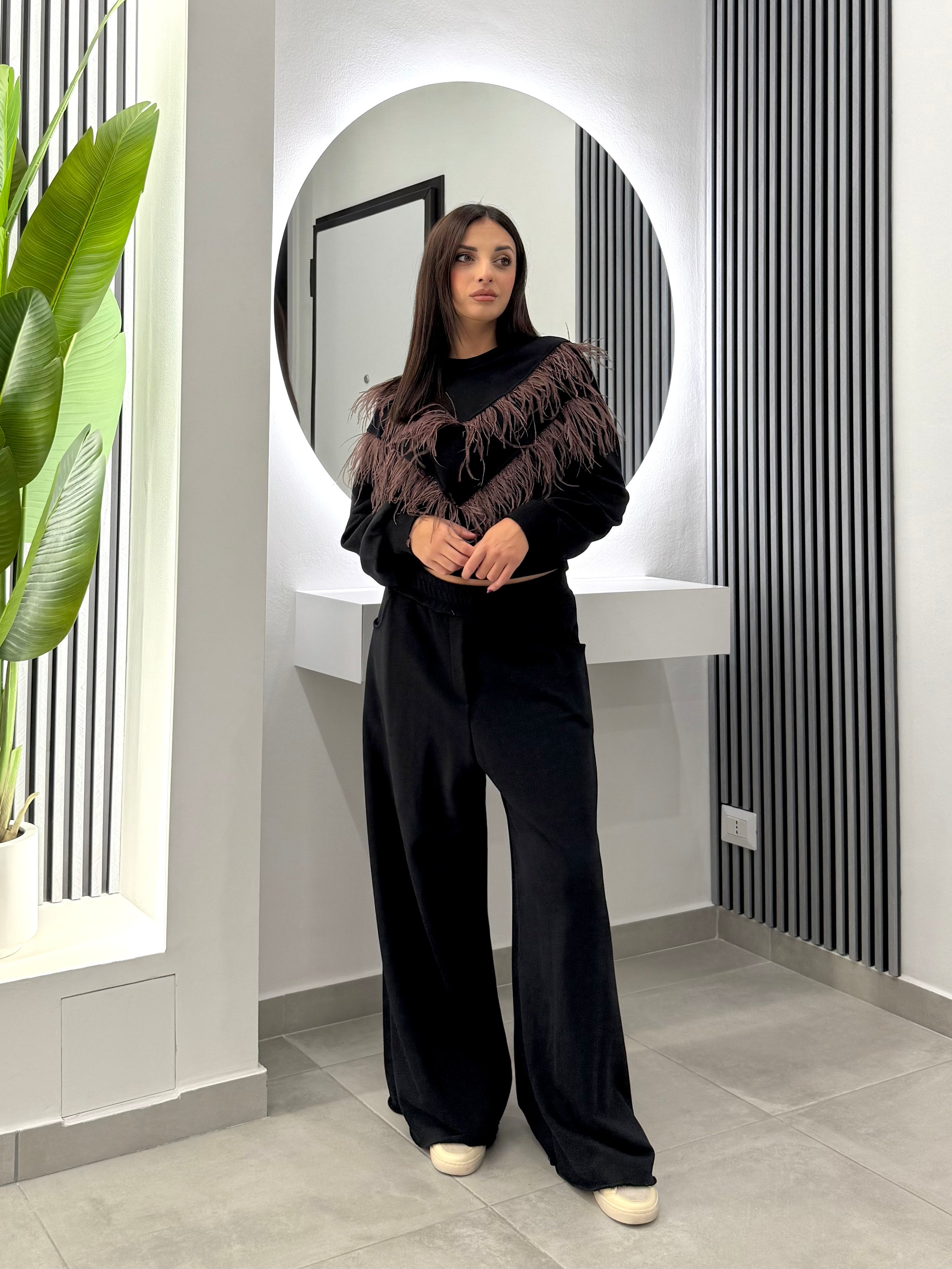 D'Elle Giulia Mastini - Pantalone Felpa Largo