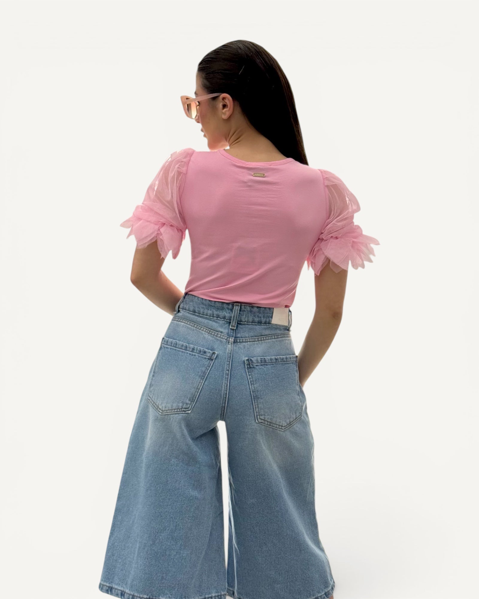 No Secrets - T-Shirt Maniche Tulle