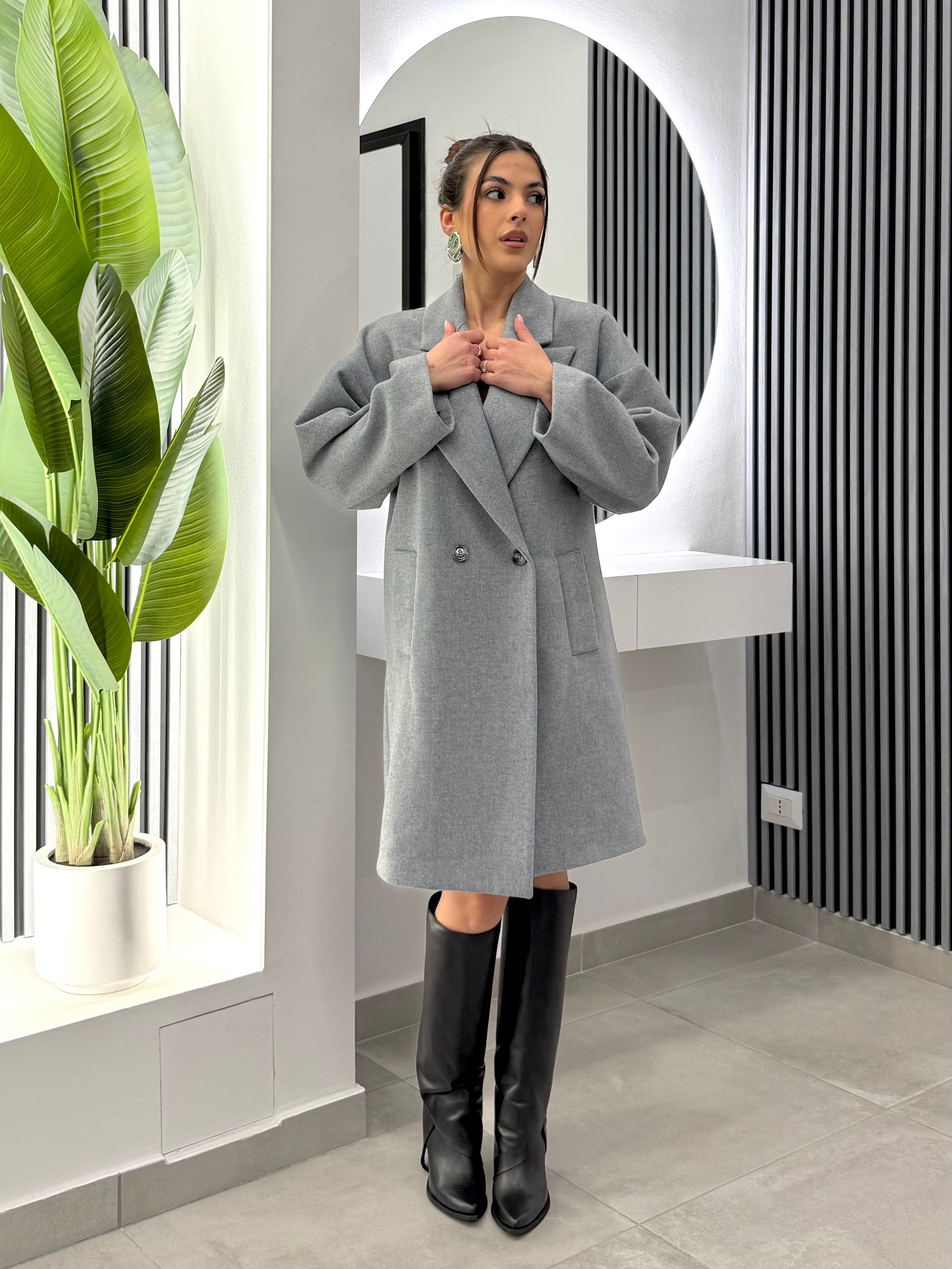 Kontatto - Cappotto Doppiopetto Grigio