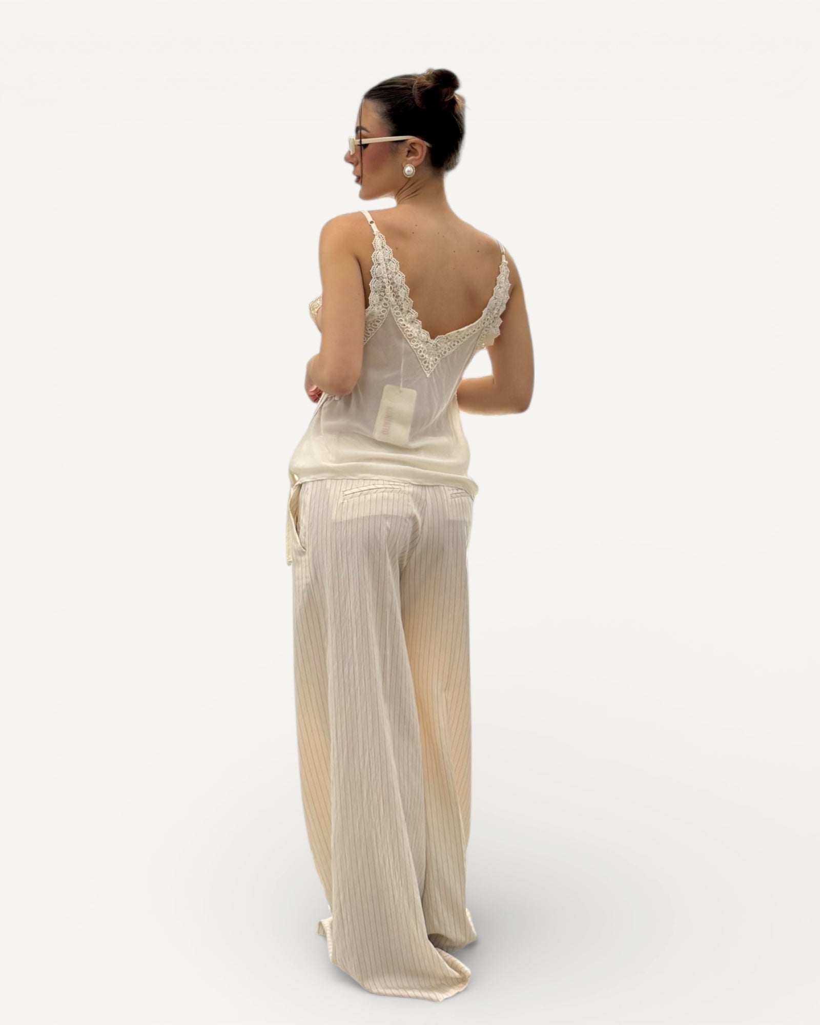 Kontatto - Pantalone Vita Bassa Gessato