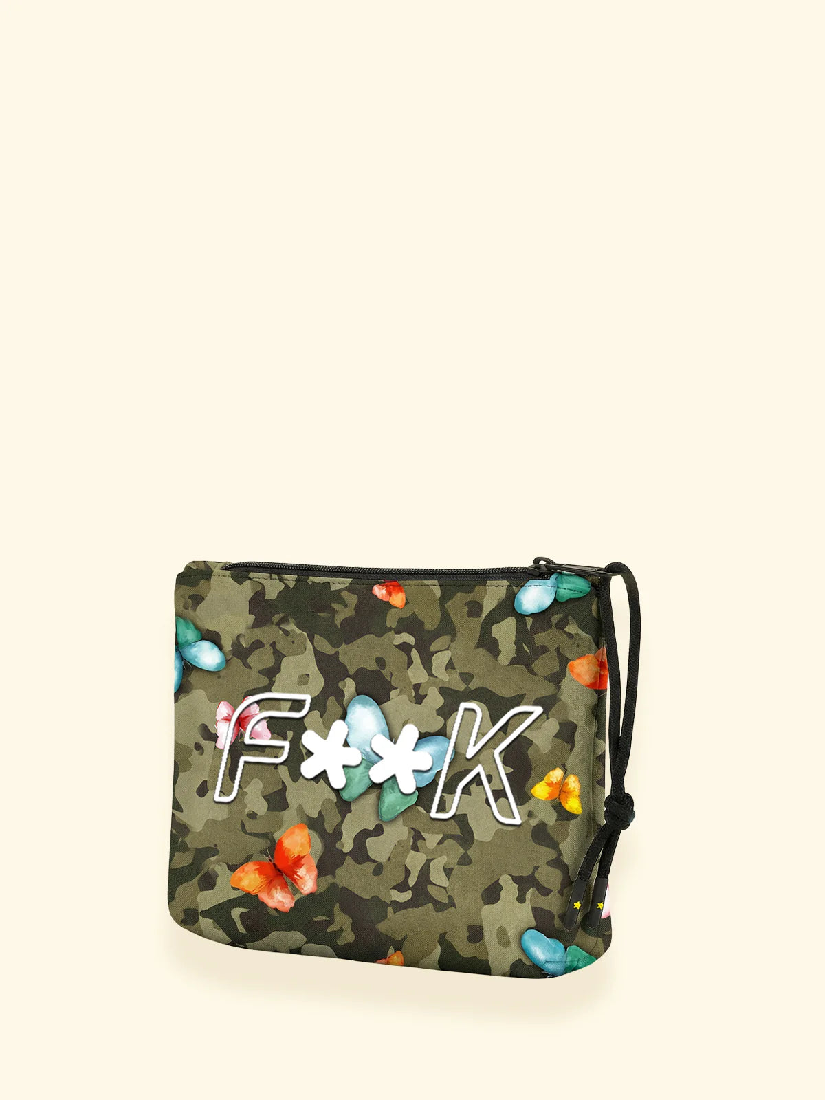 F**K - Pochette Neoprene Fantasia con Logo e Zip SU8401-X12