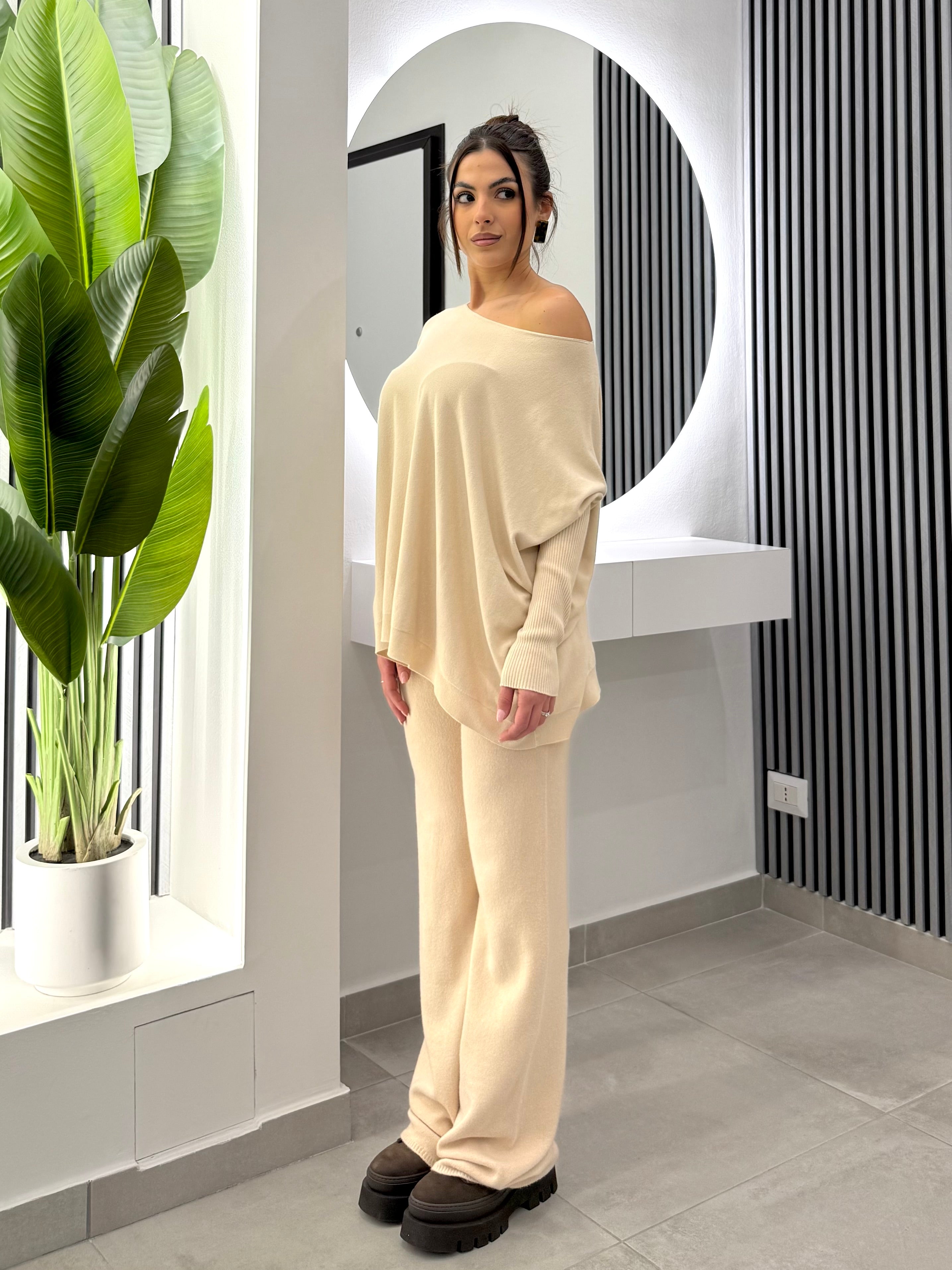 Kontatto - Maglia Barca Over Beige