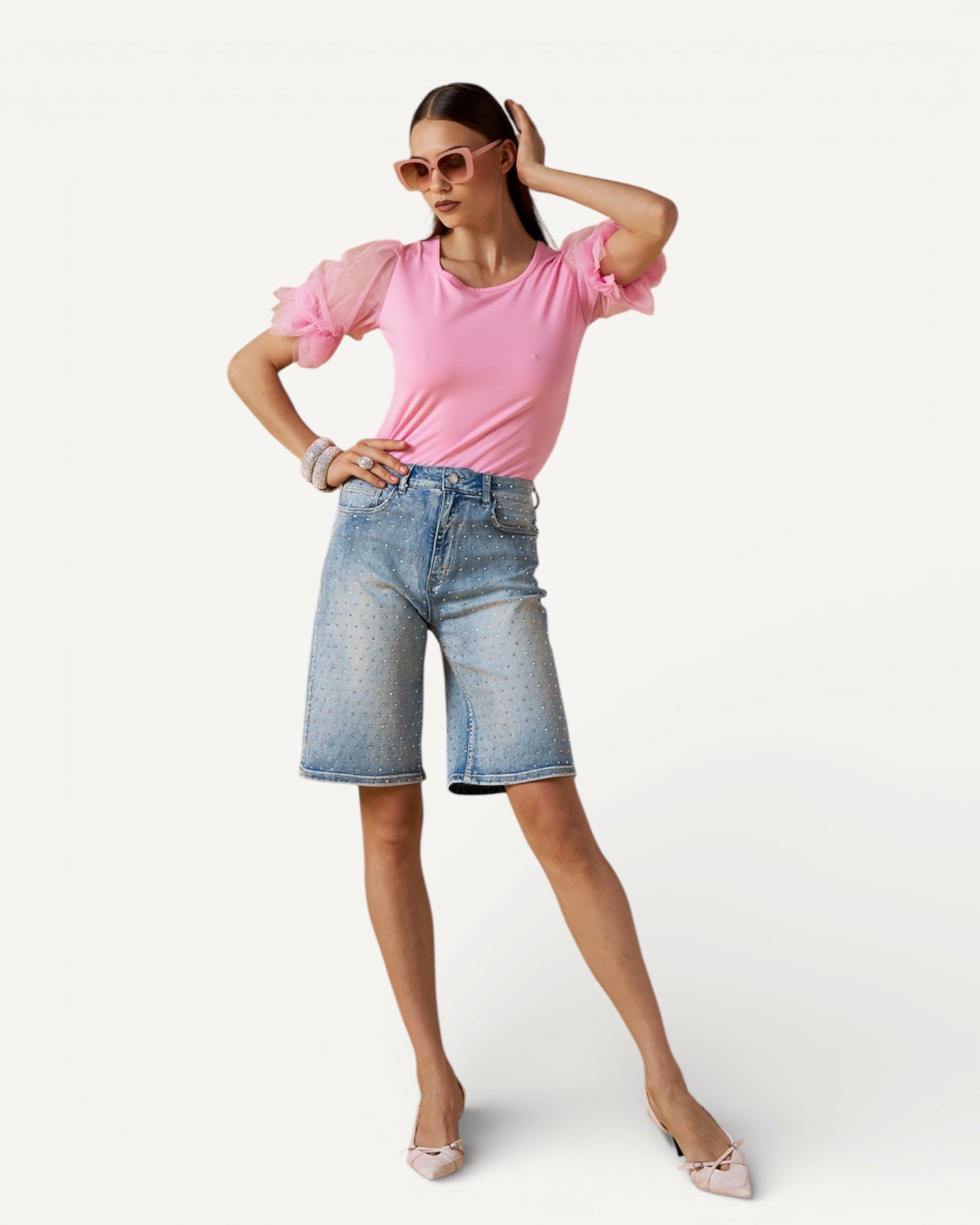 No Secrets - T-Shirt Maniche Tulle