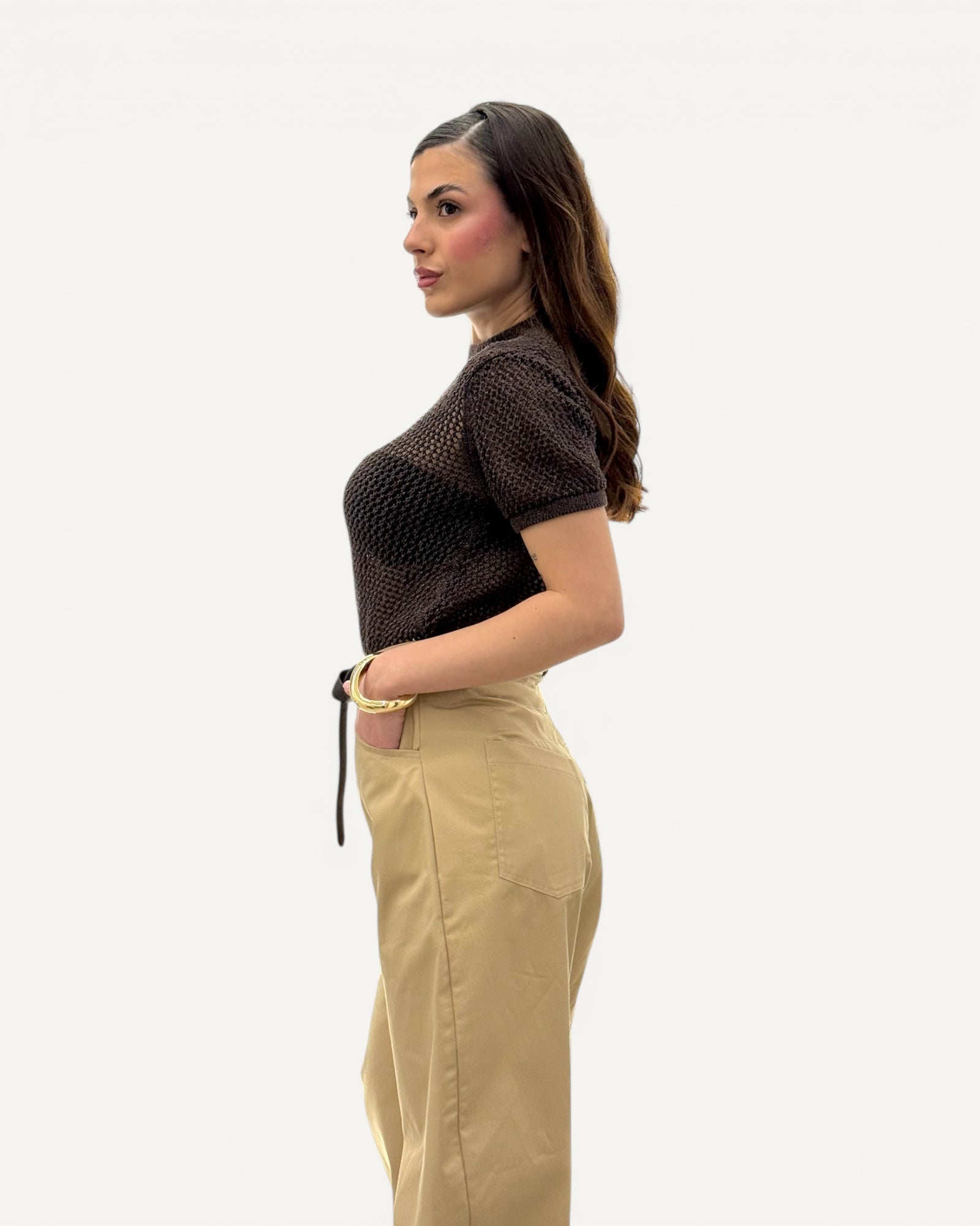KikiSix - Maglia Mezza Manica Lurex