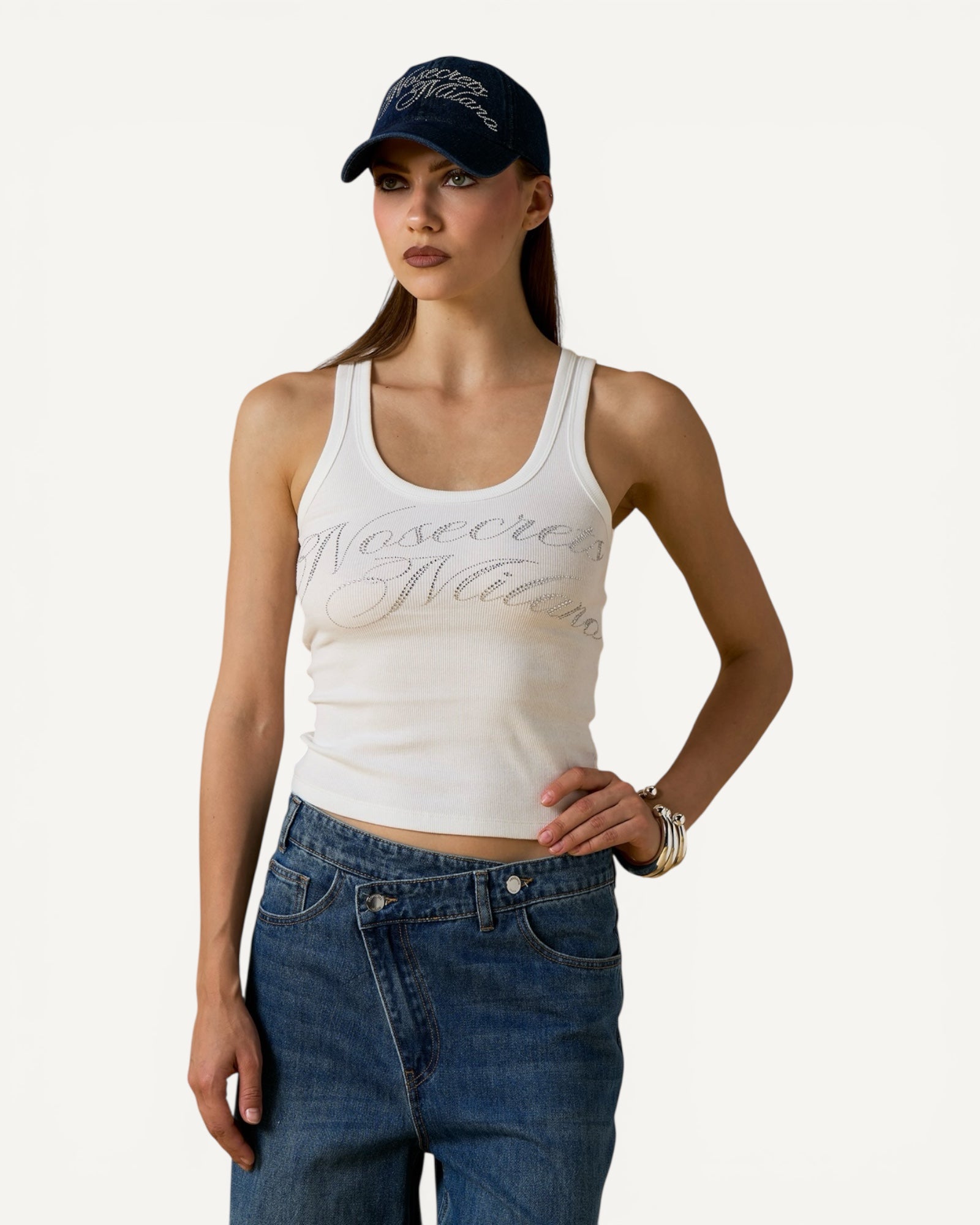 No Secrets - Canotta Logo Strass