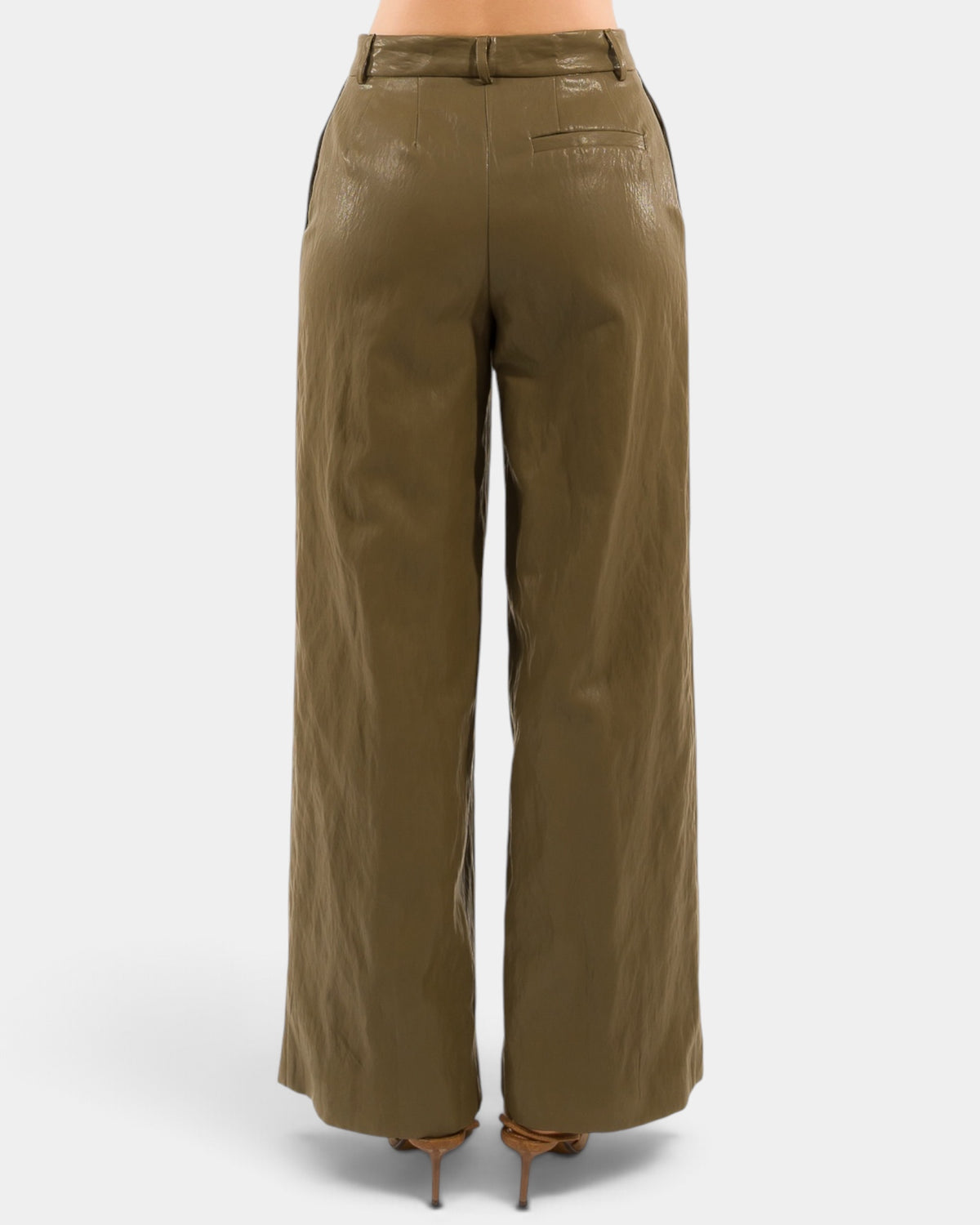 Kontatto - Pantalone Uomo Ecopelle Militare