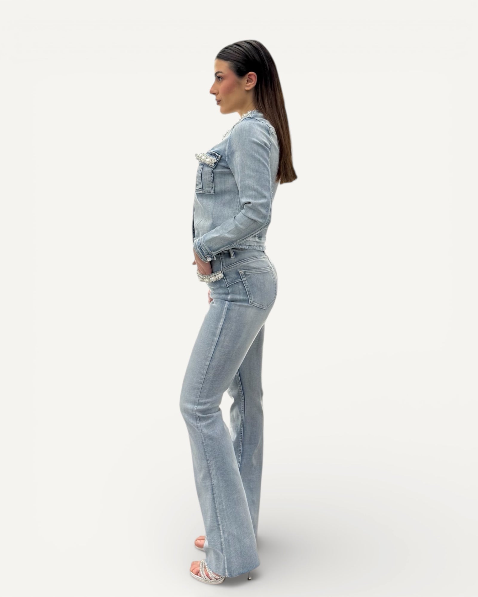 No Secrets - Jeans Ricamo Perle