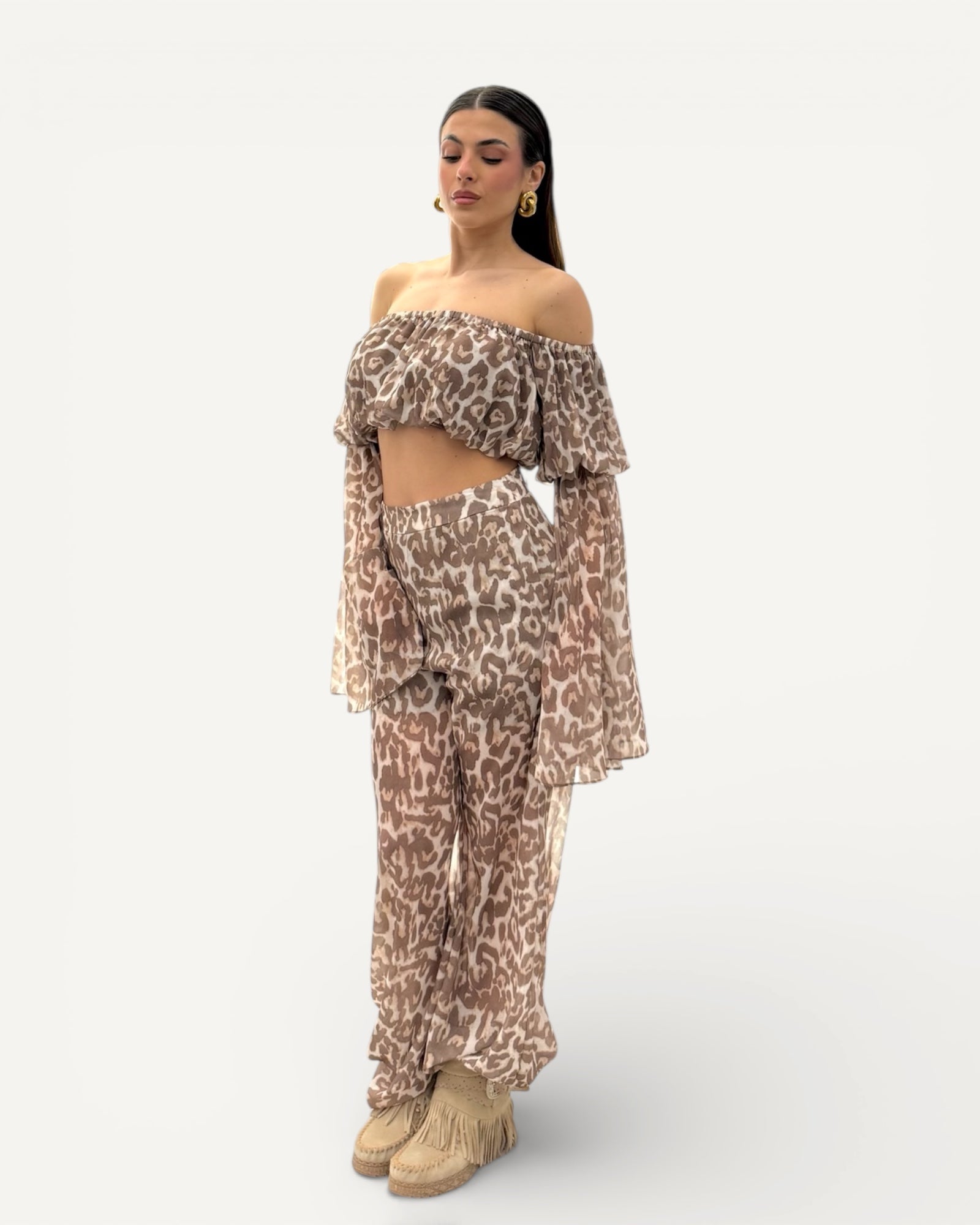 No Secrets - Pantalone Voile Stampato