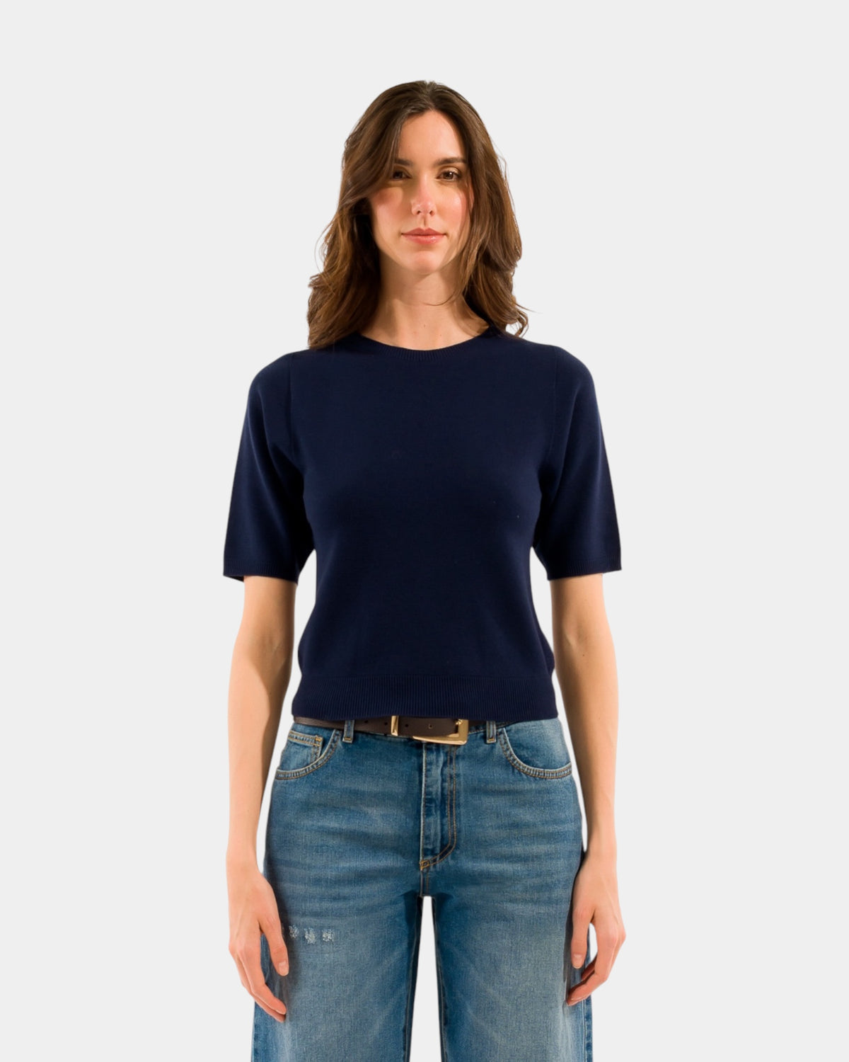 Kontatto - Girocollo Manica Corta Blu Navy