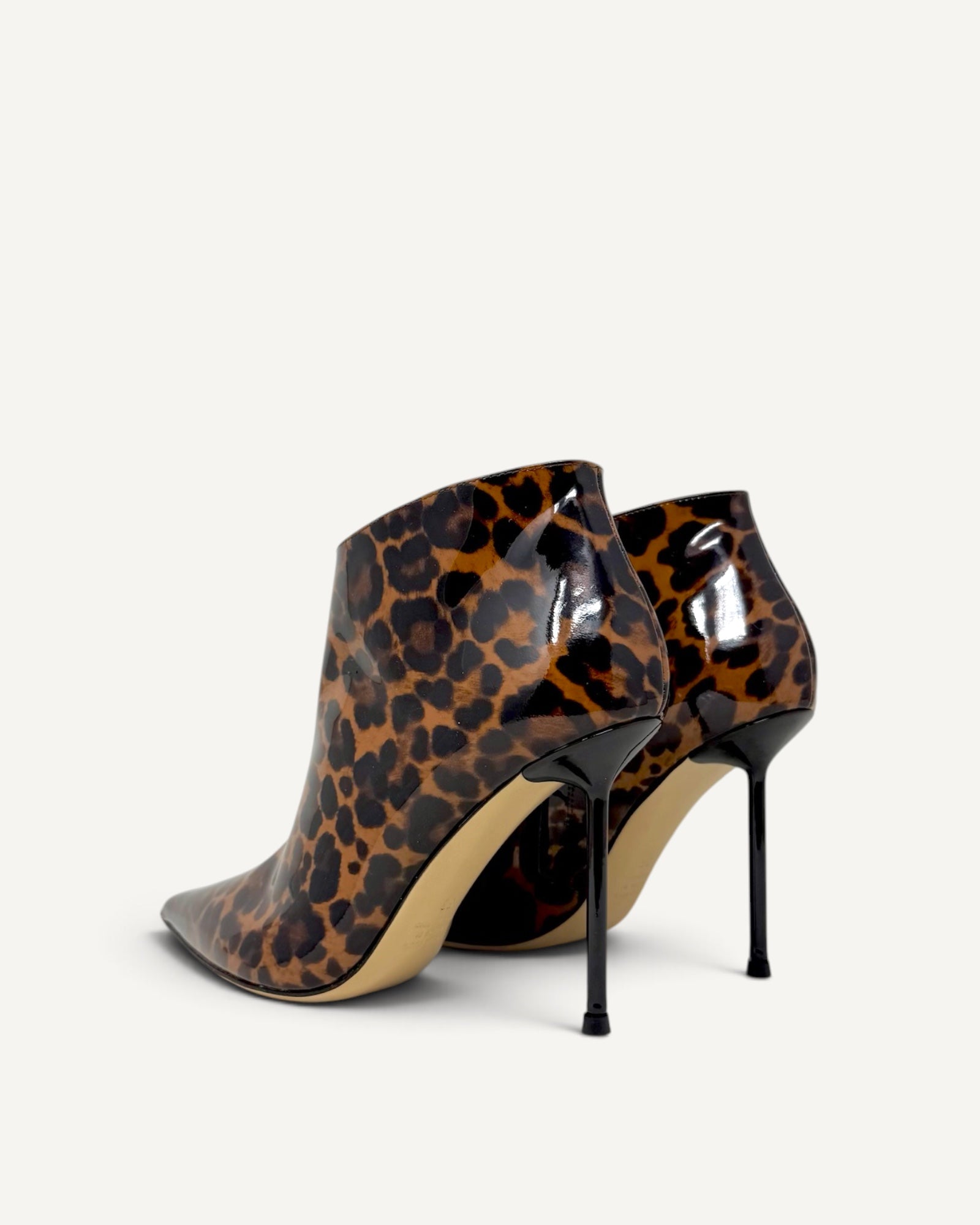 Nina Lilou - Tronchetto Maculato in Pelle Lucida con Tacco Nero