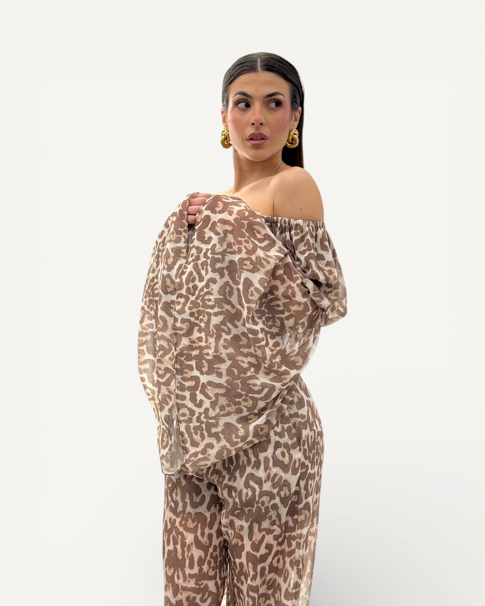 No Secrets - Blusa Crop Animalier