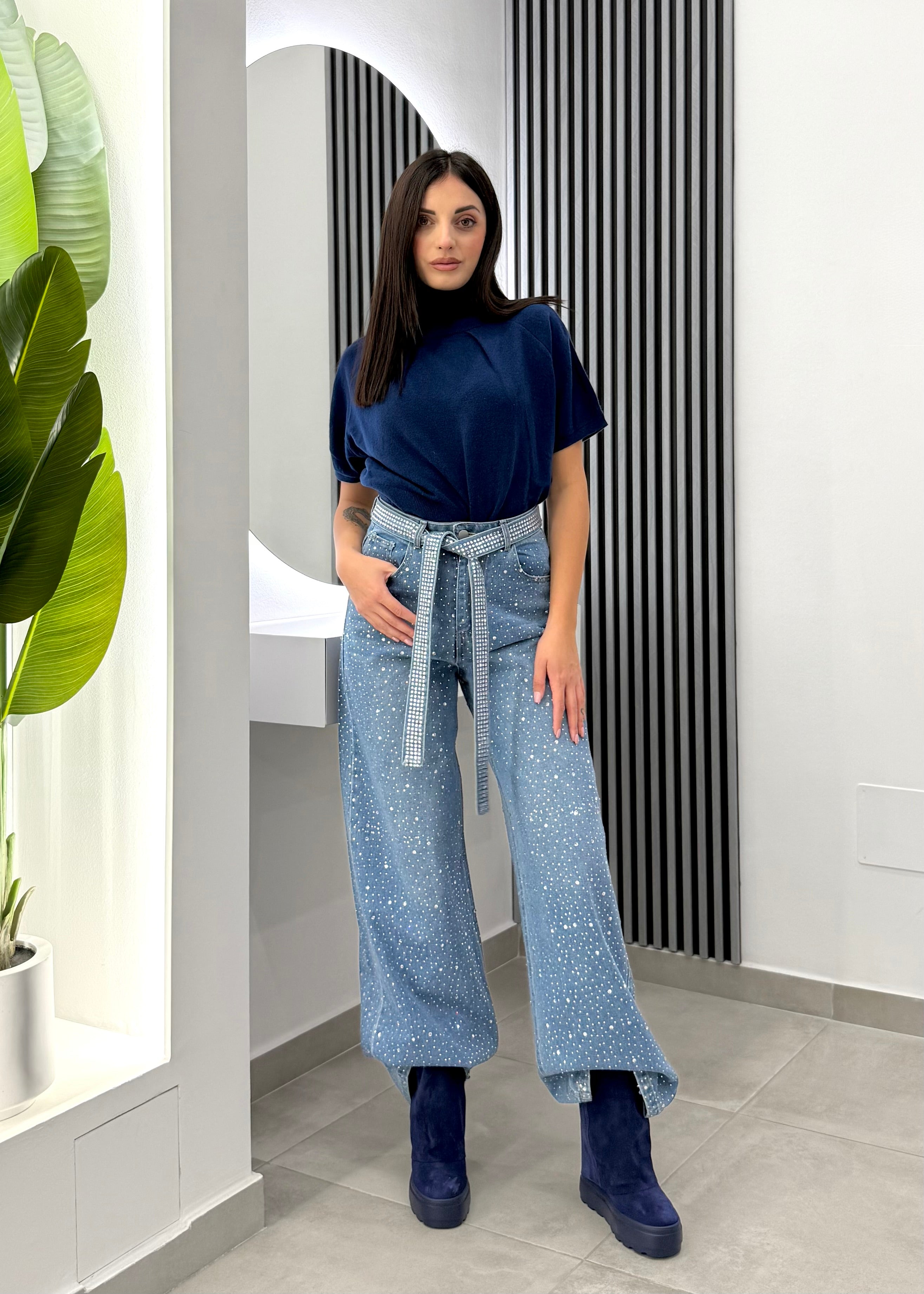 Club Crochet - Top Cashmer Blu