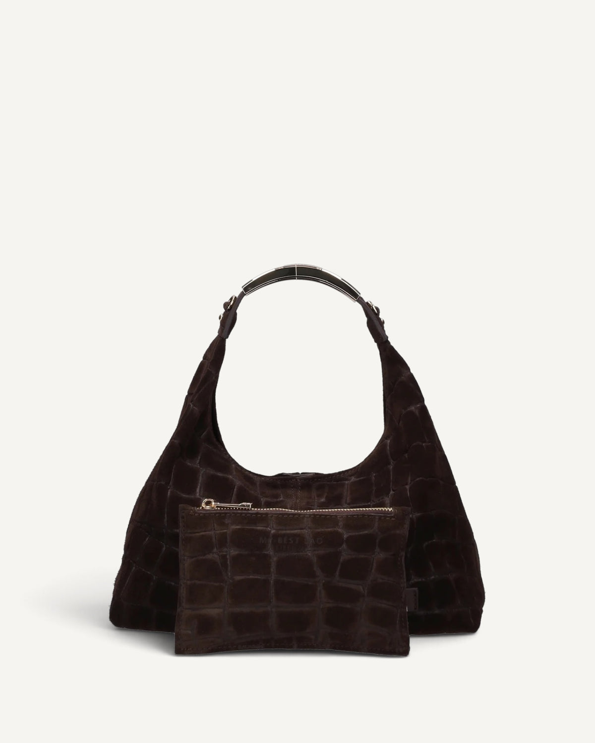 My Best Bag - Borsa Mini Elisse Croco Suede Testa di Moro
