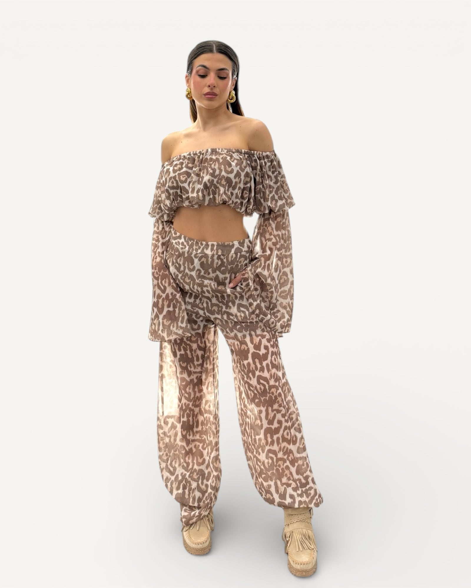 No Secrets - Pantalone Voile Stampato