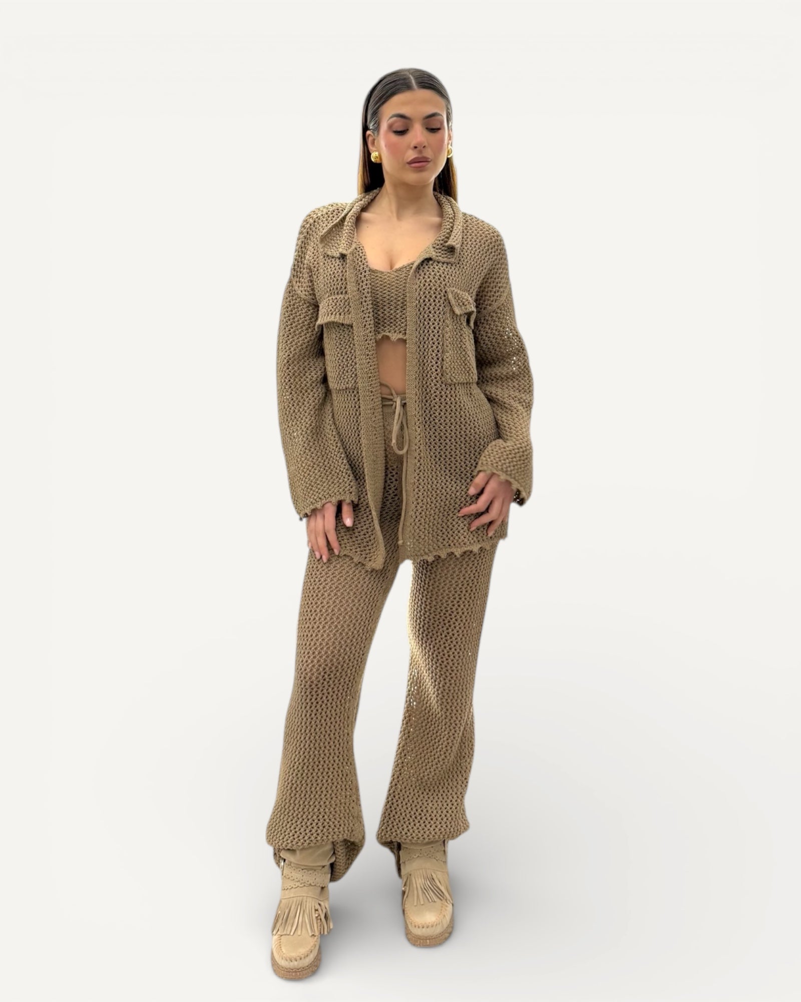 No Secrets- Pantalone Lungo Crochet