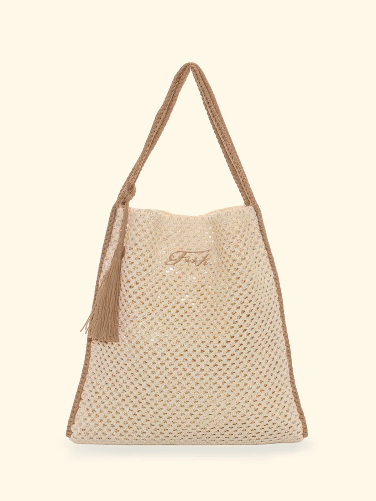 F**K - Tote Bag Rafia Mare con Bottone SW0004-BG
