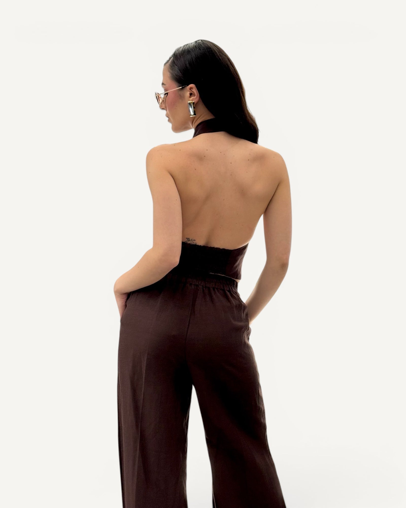 Hanita Couture – Gilet Ebano Marrone con Bottoni