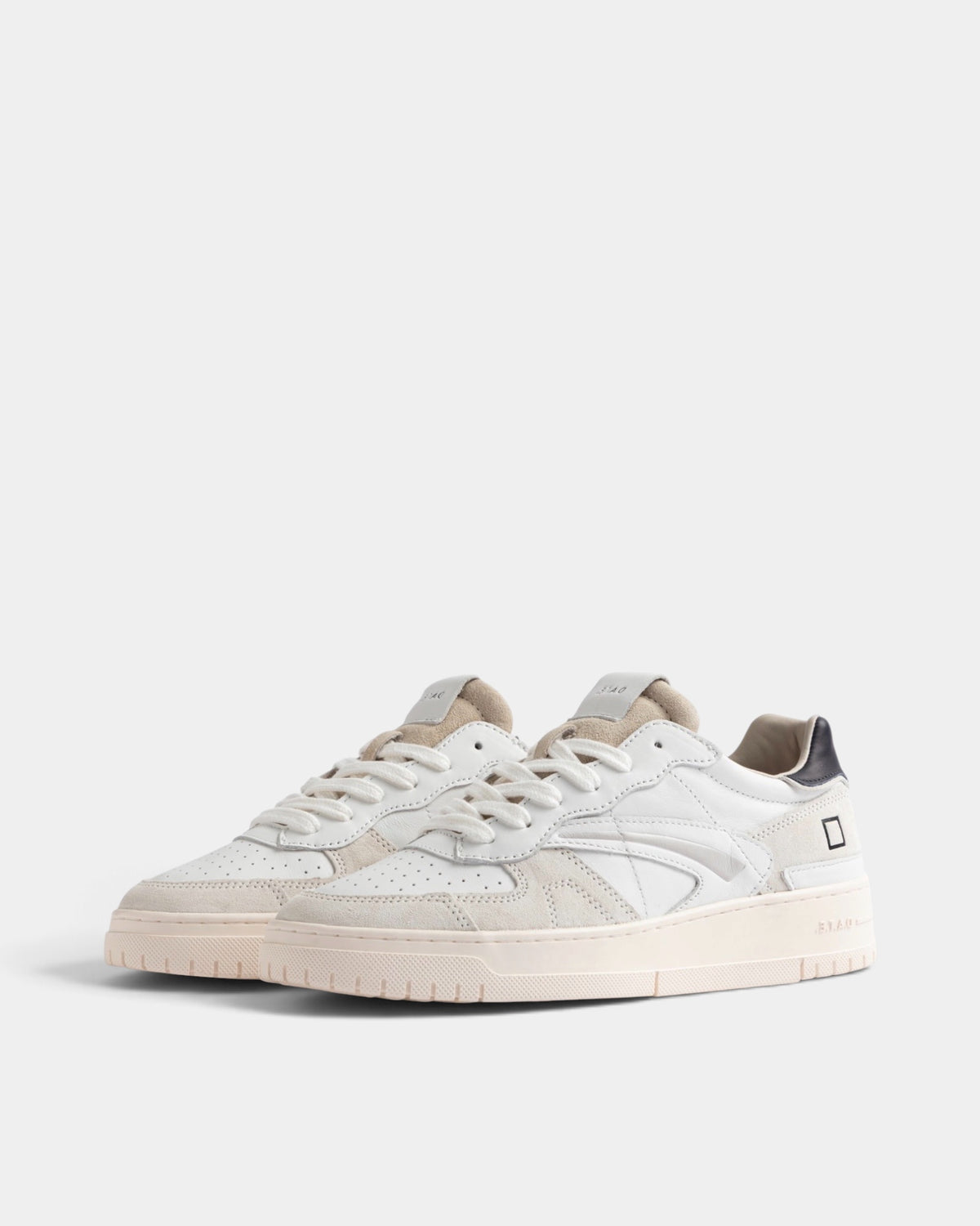 D.A.T.E. - Sneakers uomo Torneo Pure Calf White - Blue