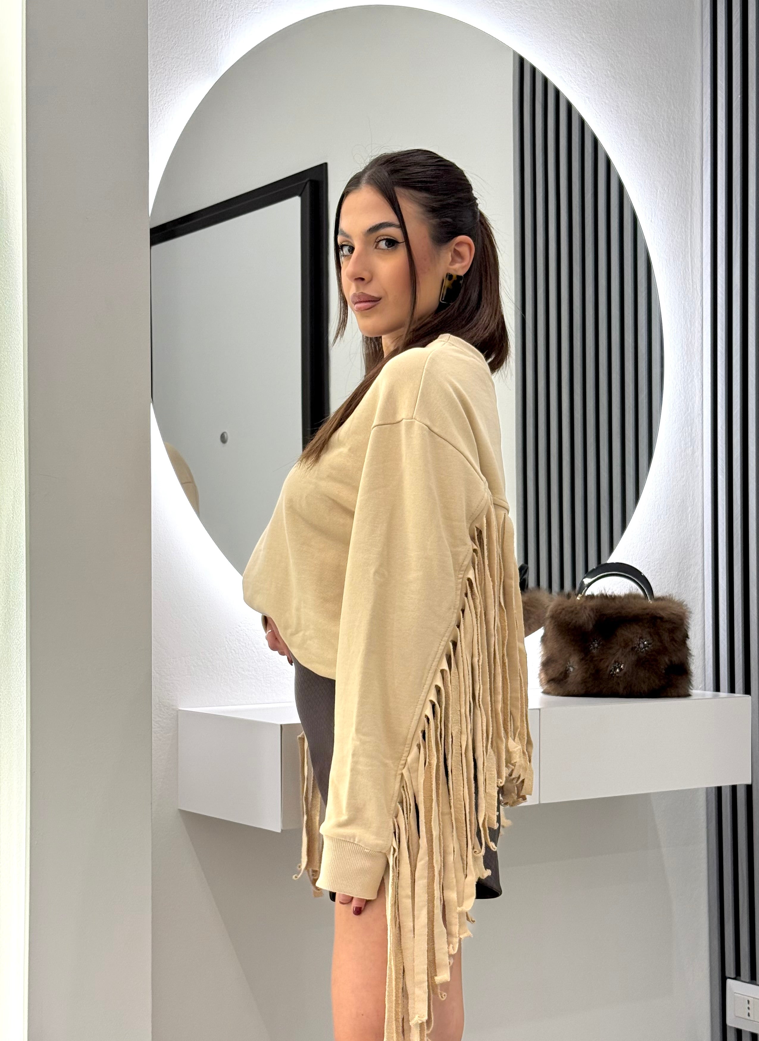 D'Elle Giulia Mastini - Felpa con frange