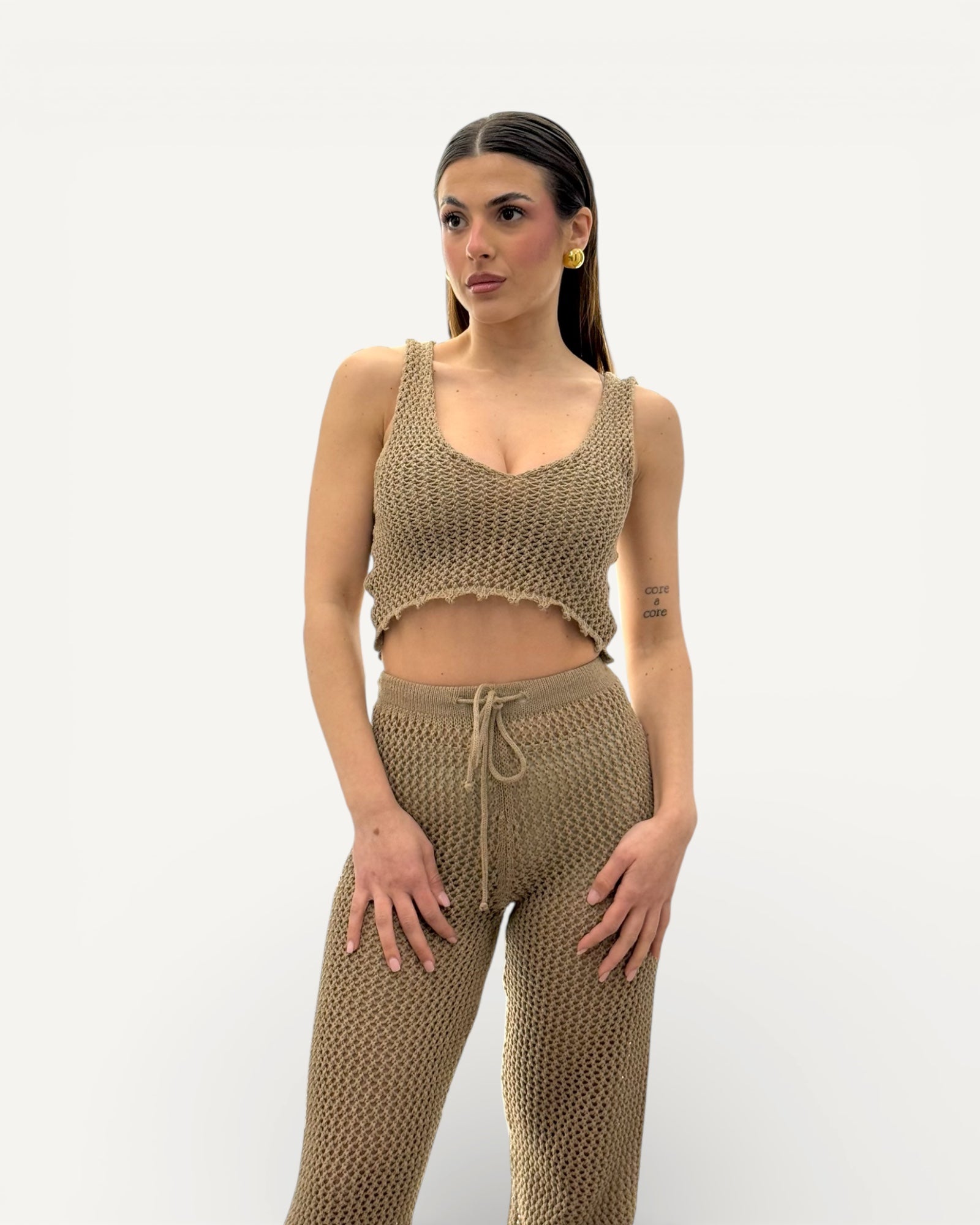 No Secrets - Crop Top Canotta Crochet