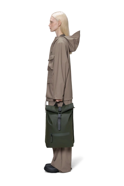 Rains - Zainetto Rolltop Rucksack Verde Militare