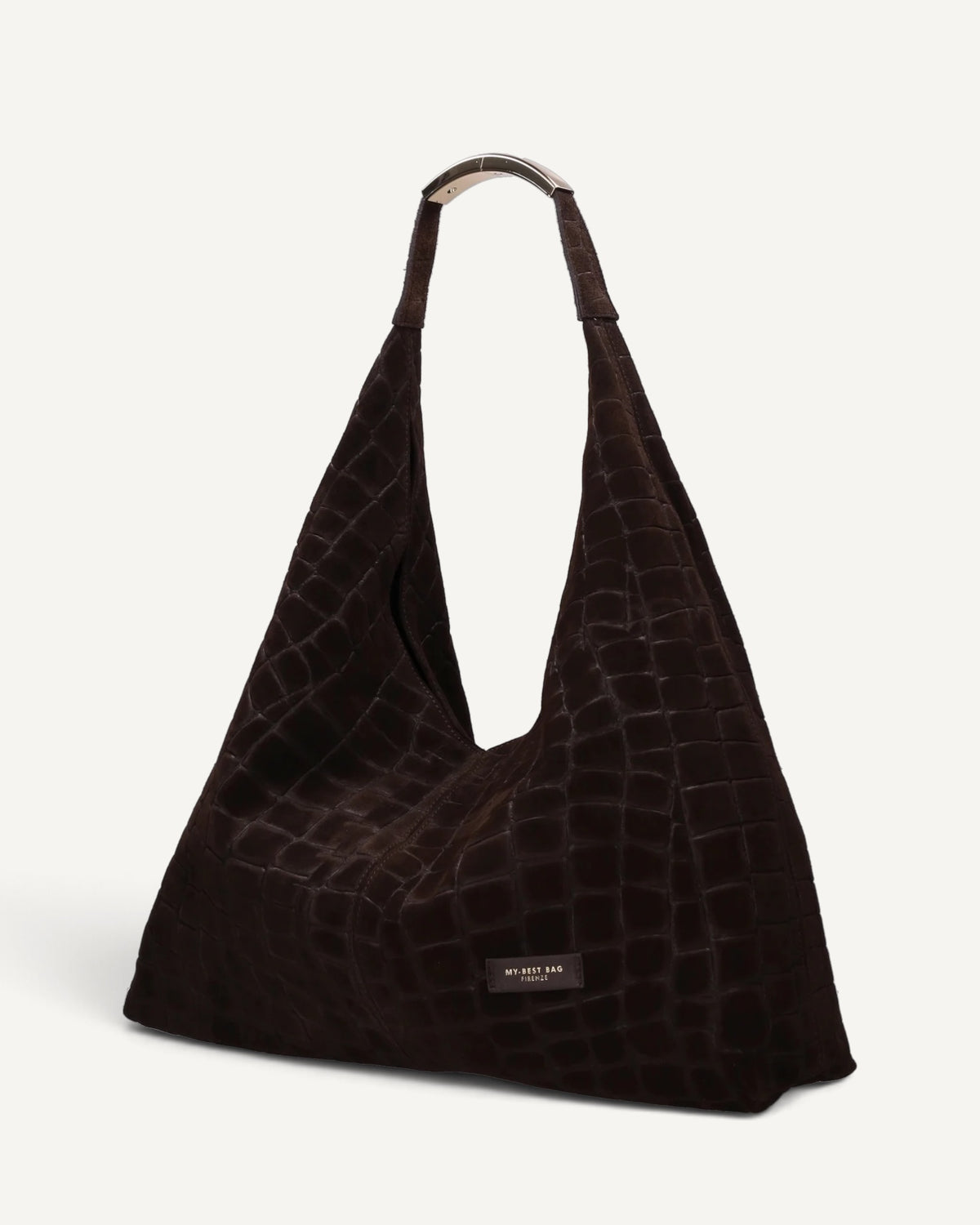 My Best Bag - Borsa Elisse Croco Suede Testa di Moro