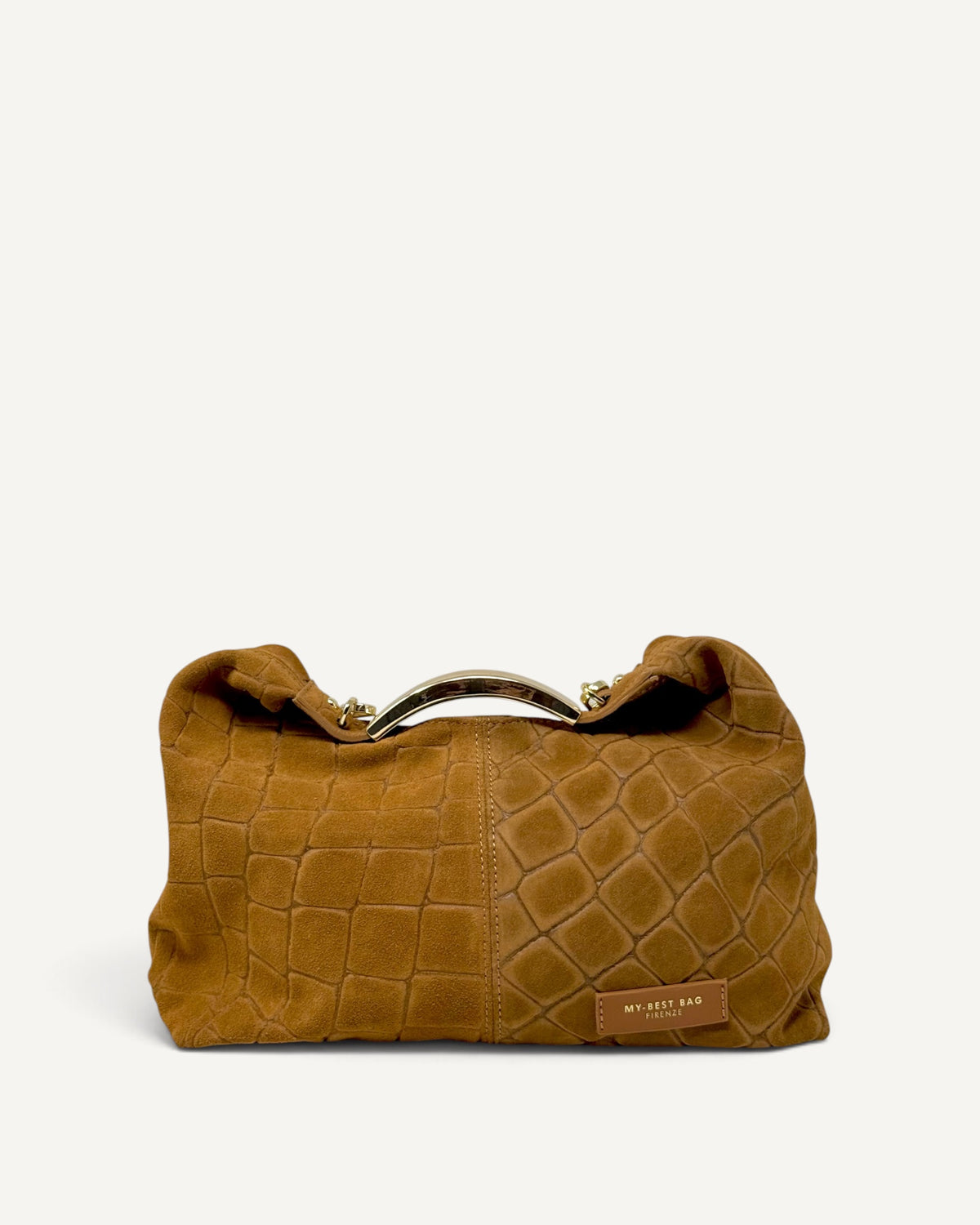My Best Bag - Borsa Mini Elisse Croco Suede Cognac