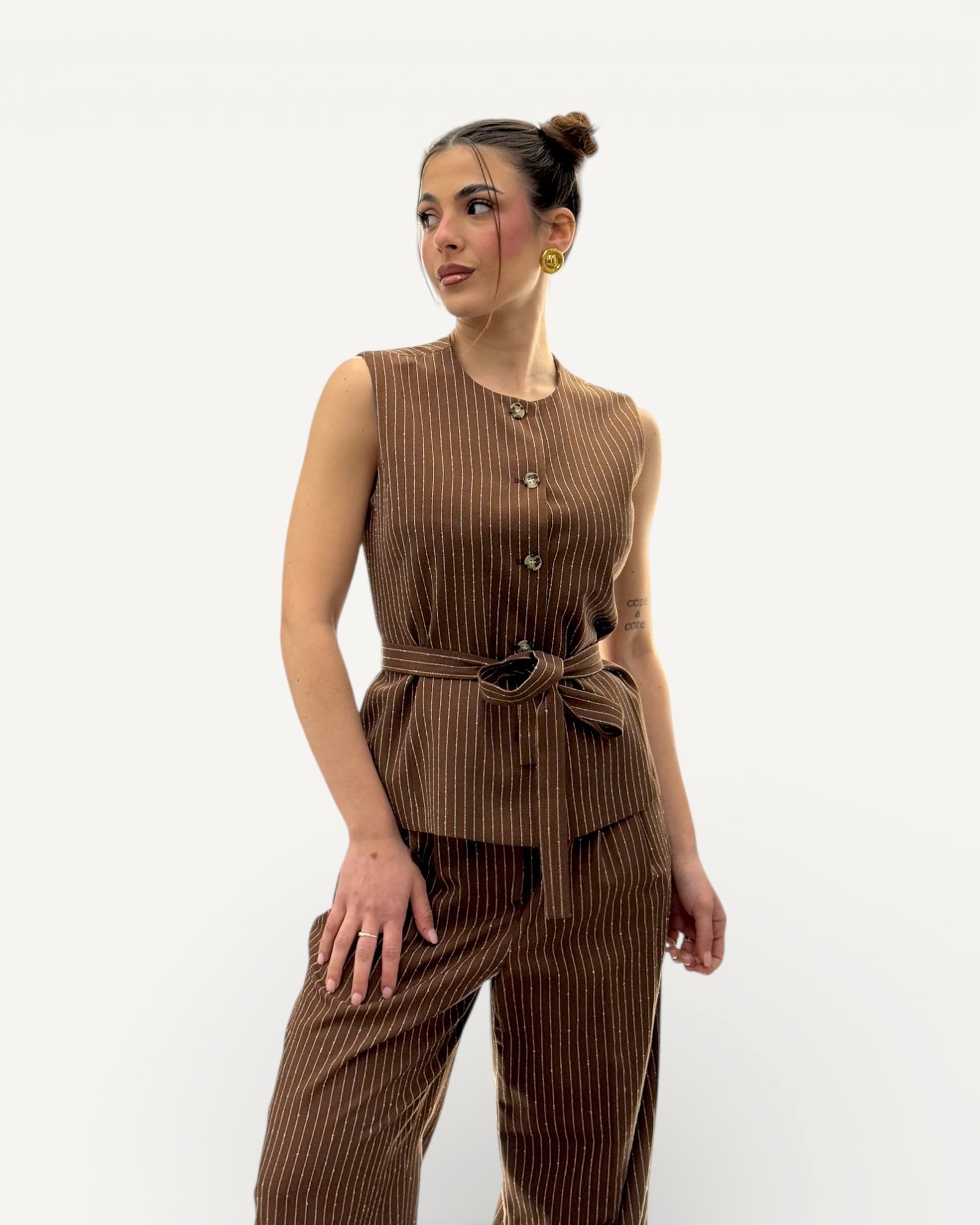 Kontatto - Gilet Cintura Gessato