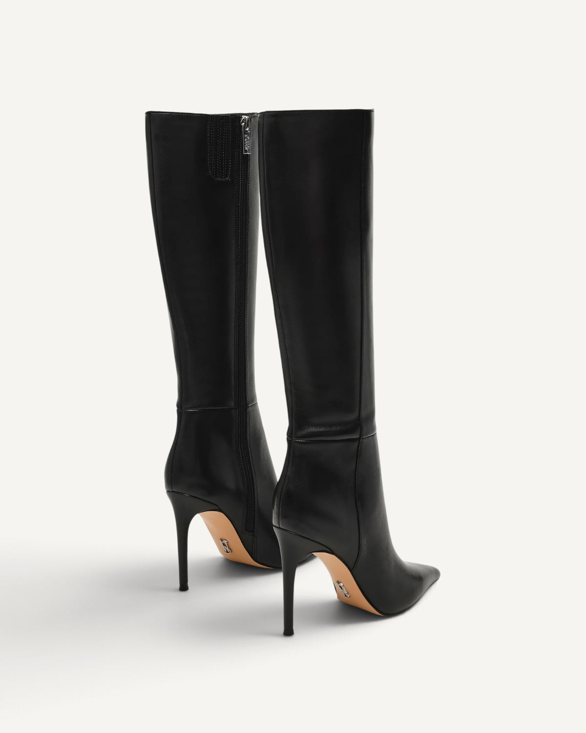 Steve Madden - Stivale Rattler Alto in Pelle Nero con Tacco
