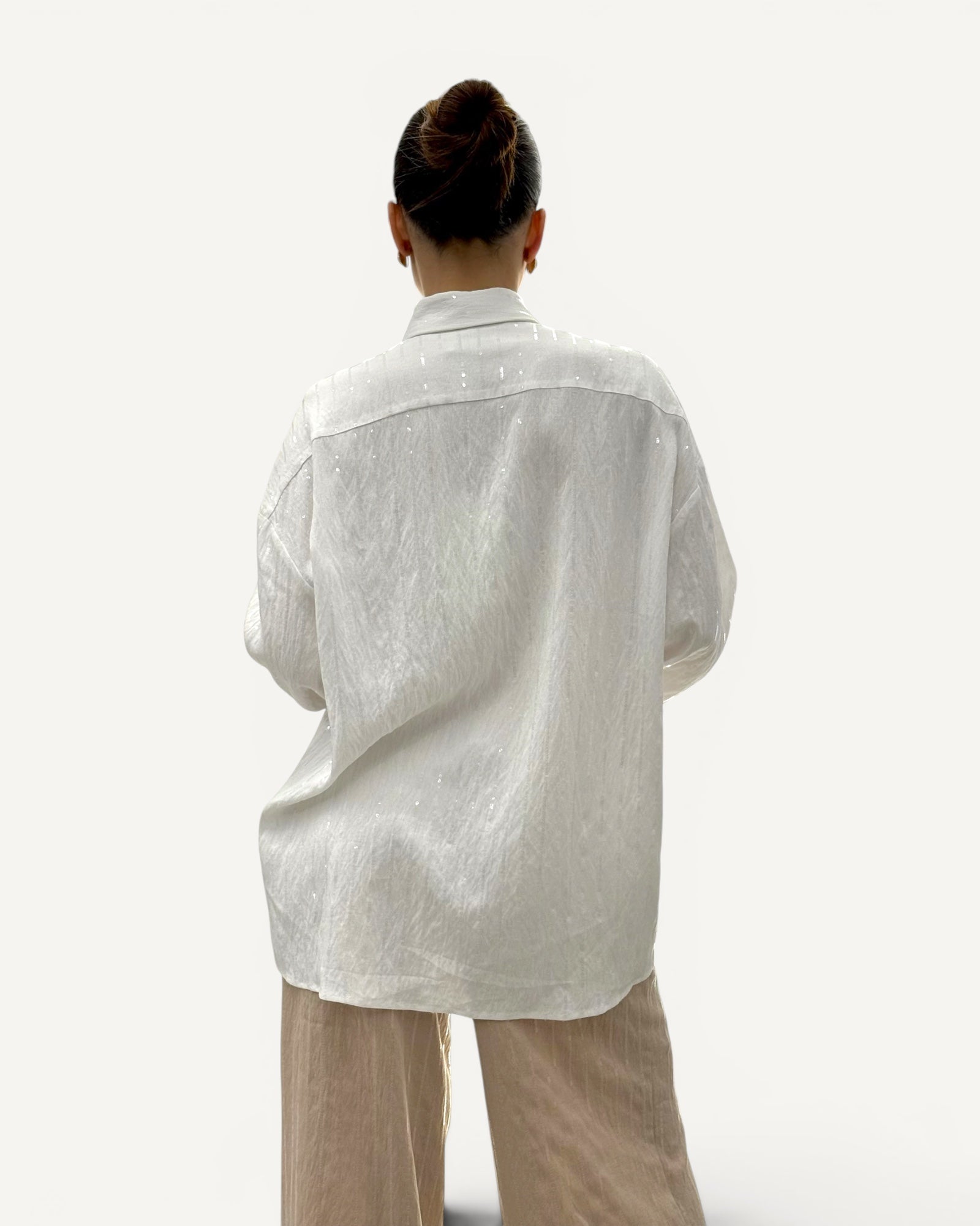 Silence Limited - Camicia Misto Lino Bianca
