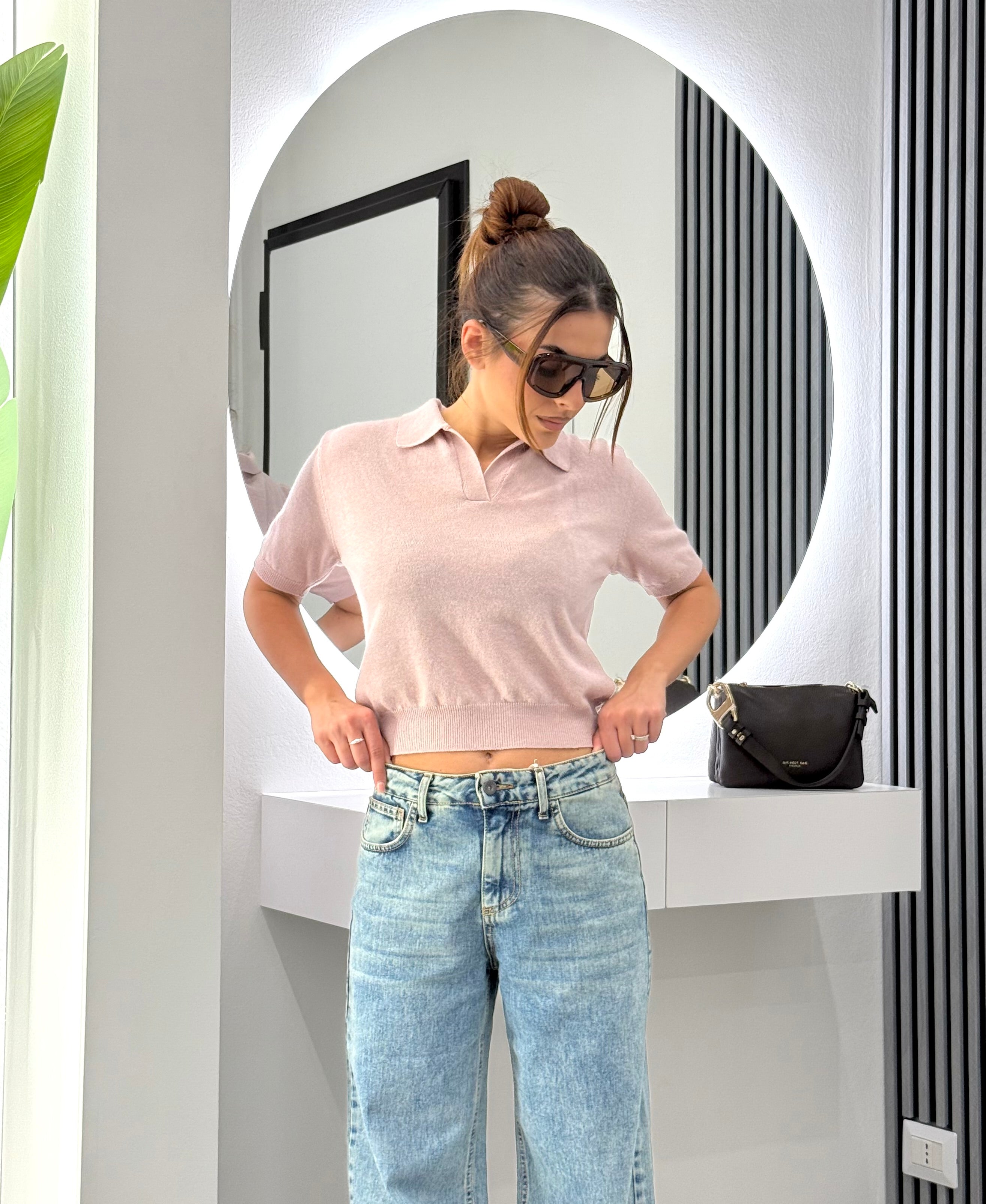 Kontatto - Polo Manica Corta Rosa