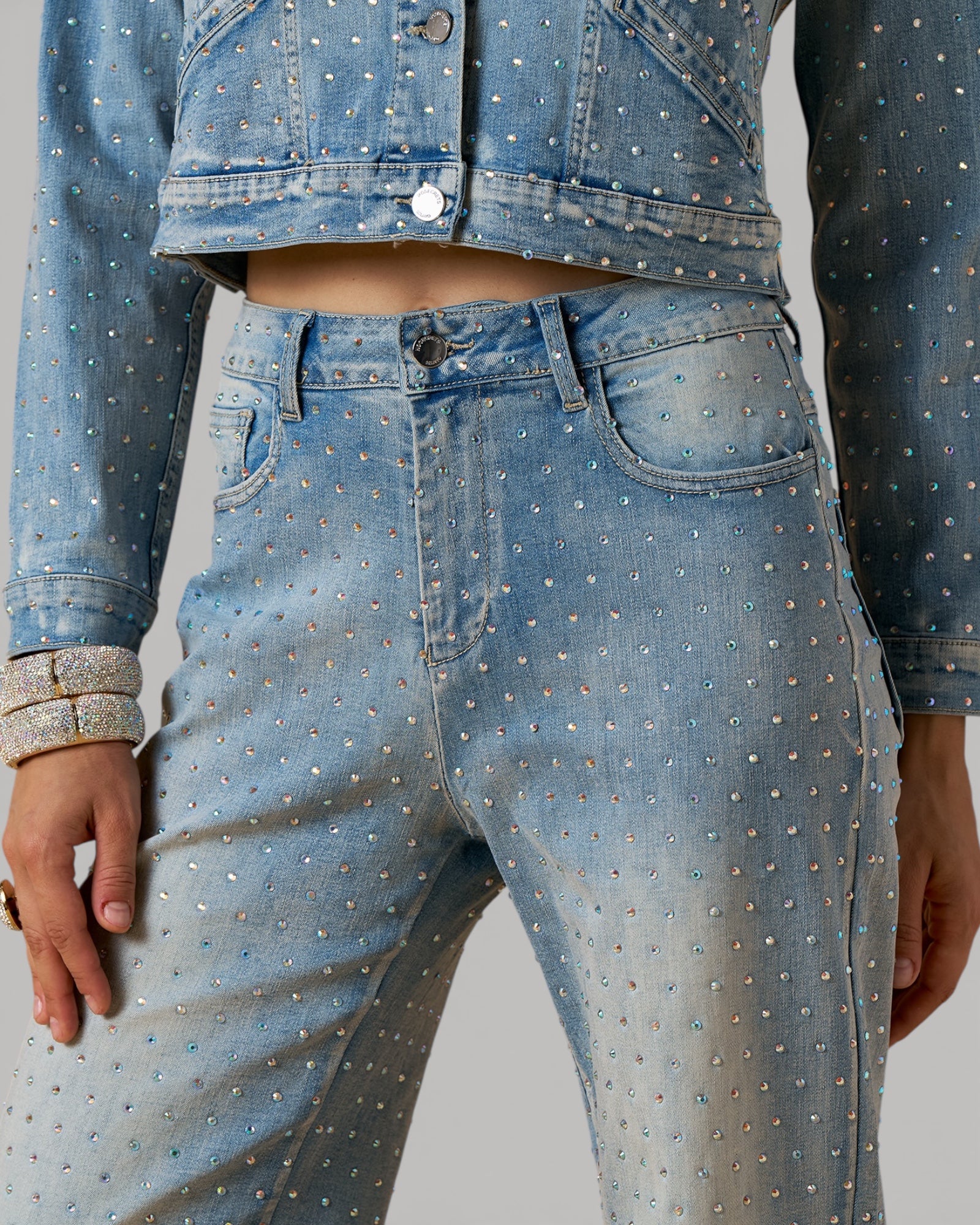 No Secrets - Jeans Diamanti Rainbow Bleach