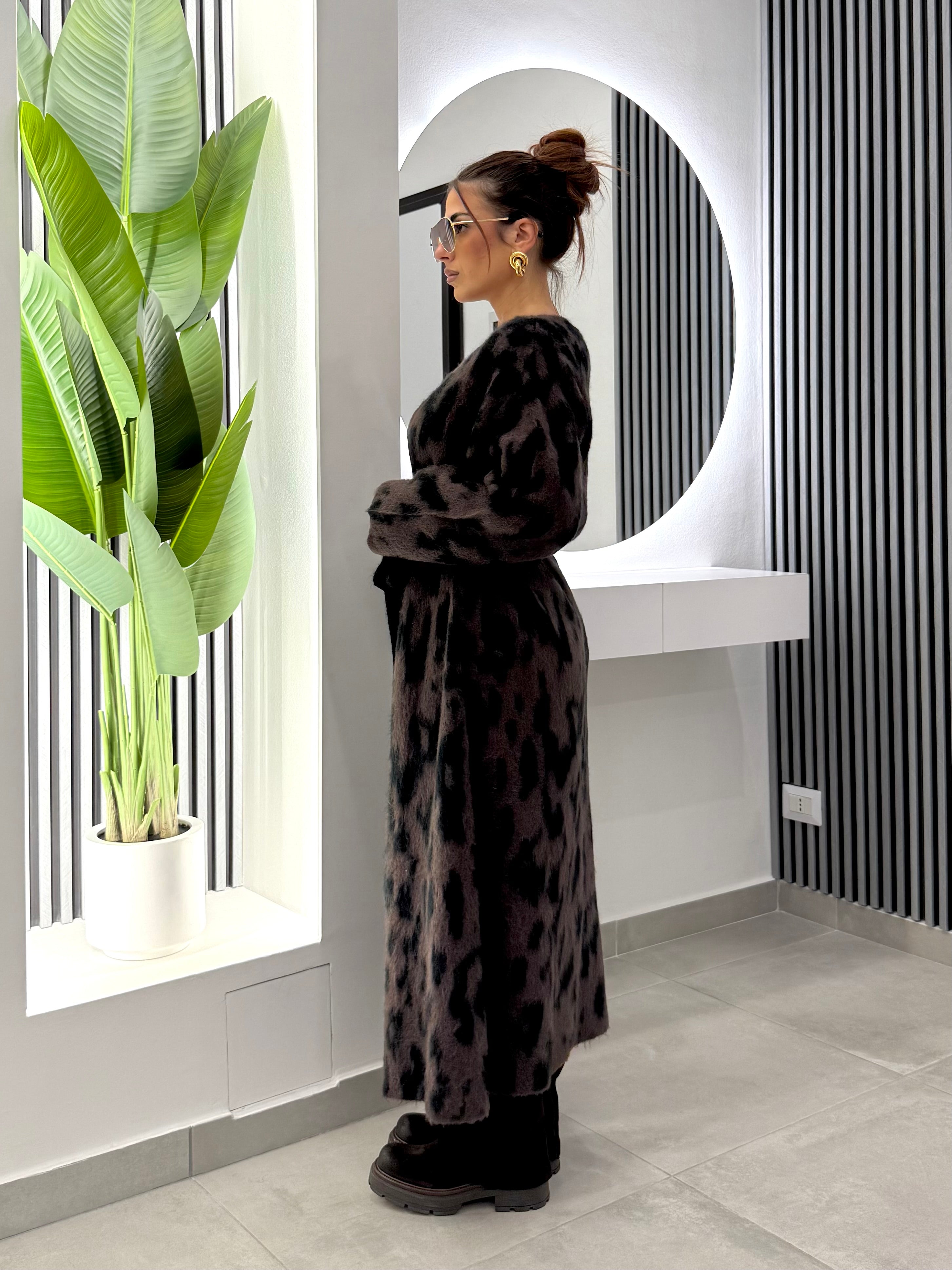 Kontatto- Cardigan Lungo Maculato