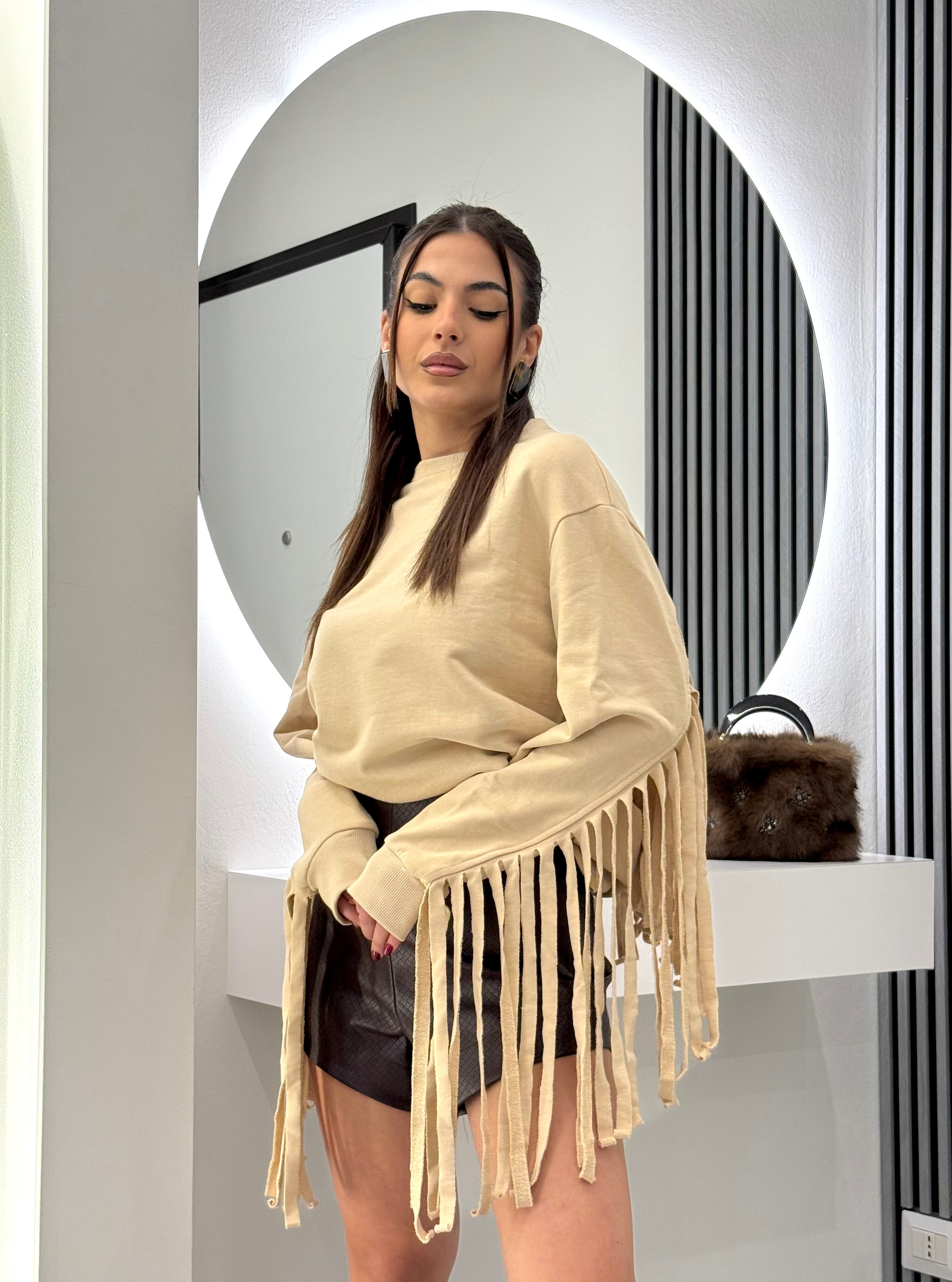 D'Elle Giulia Mastini - Felpa con frange