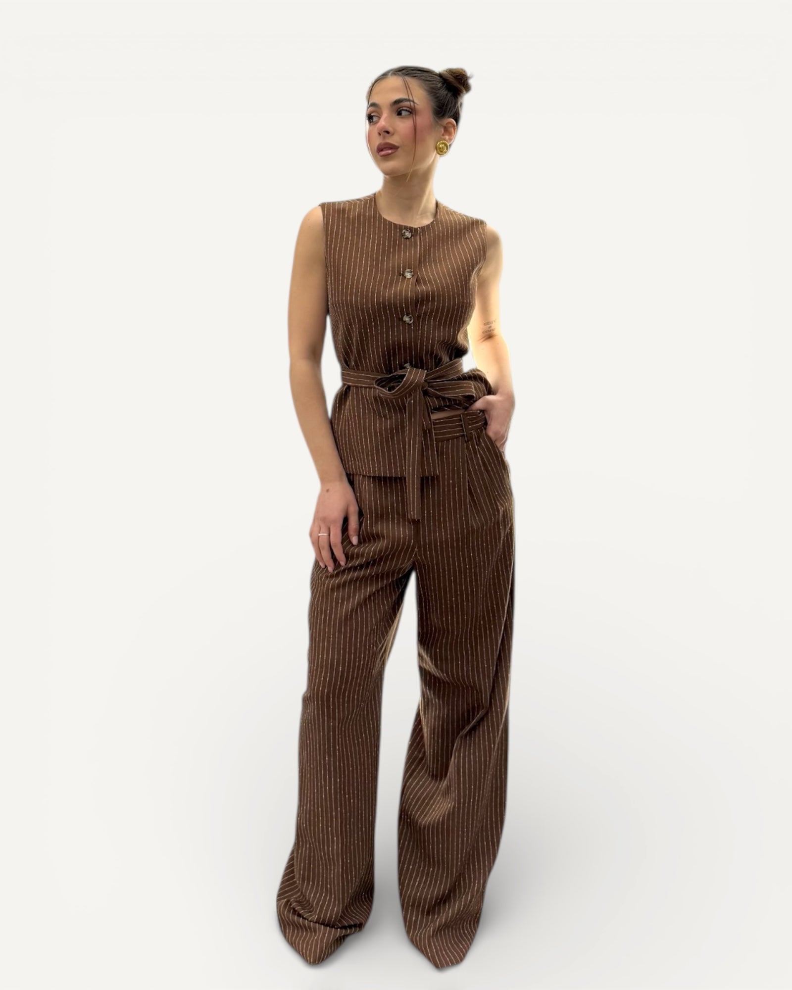 Kontatto - Pantalone Pences Gessato