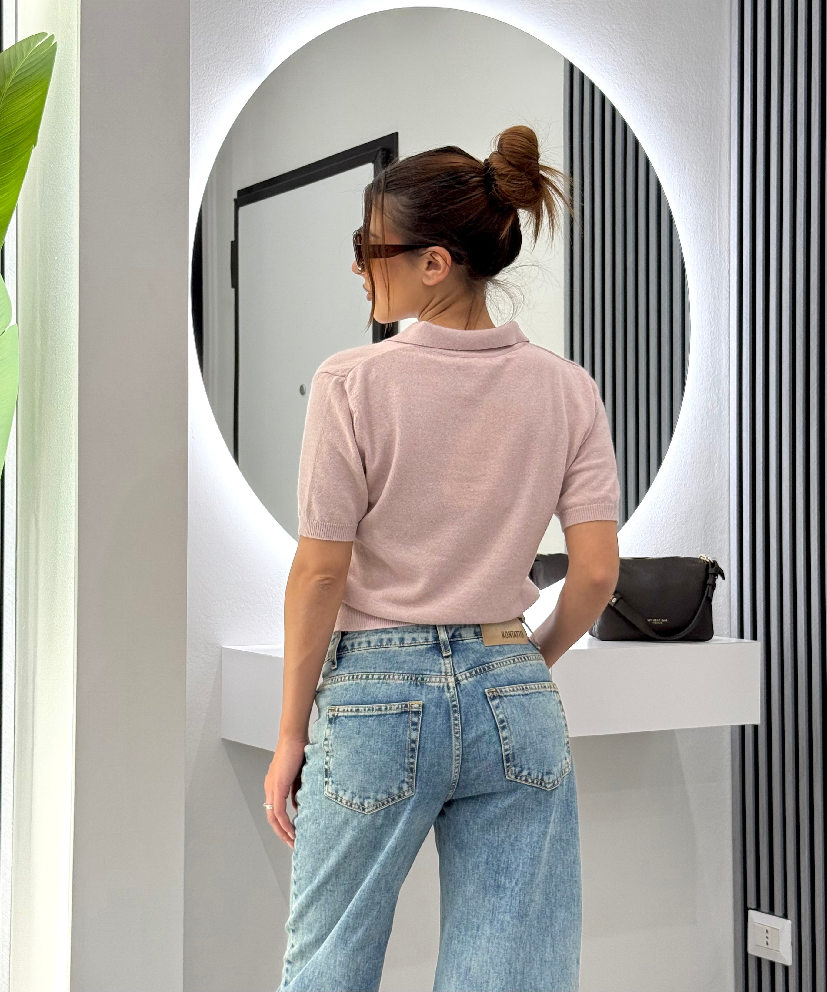 Kontatto - Polo Manica Corta Rosa