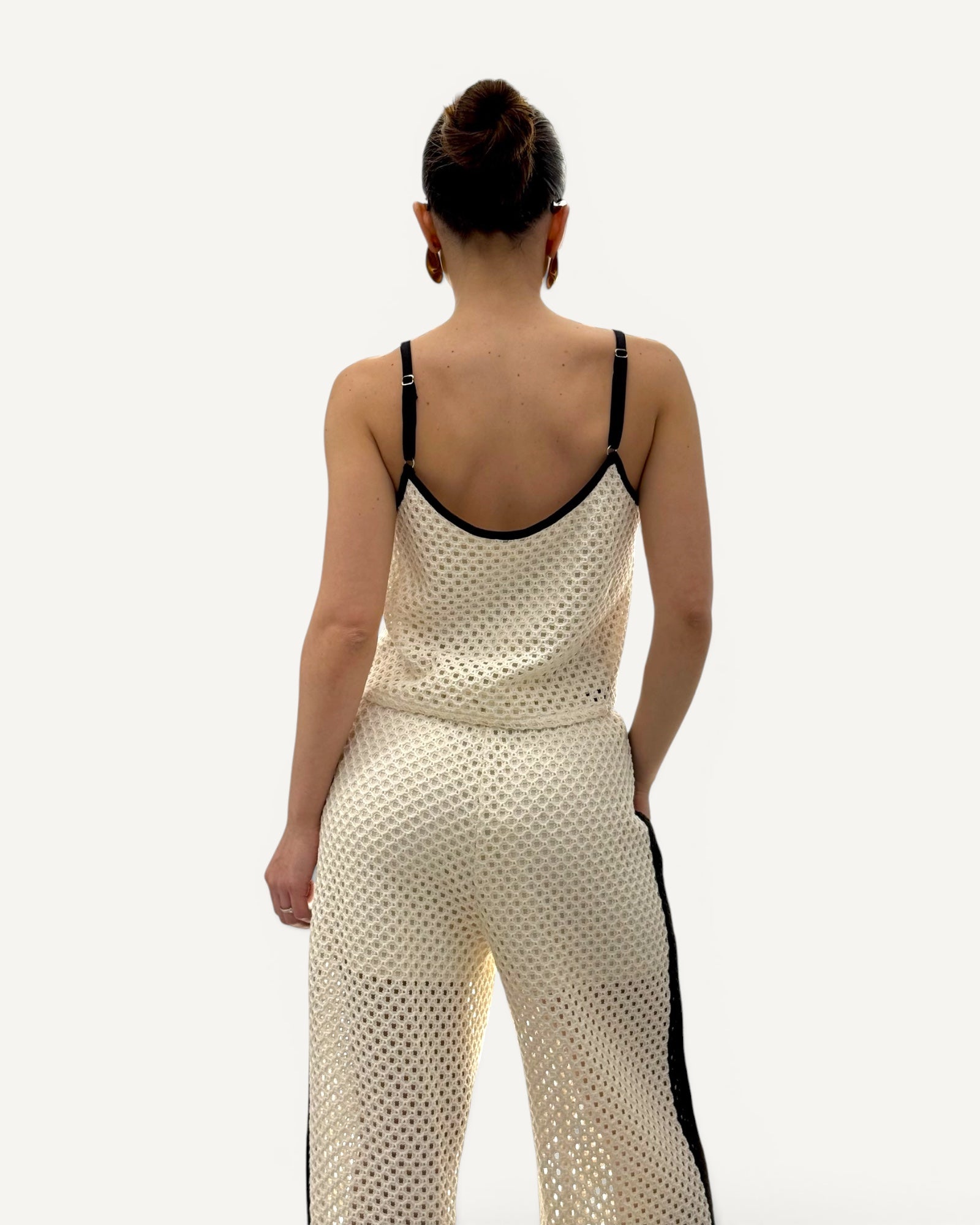 Silence Limited - Top Crochet Panna e Nero