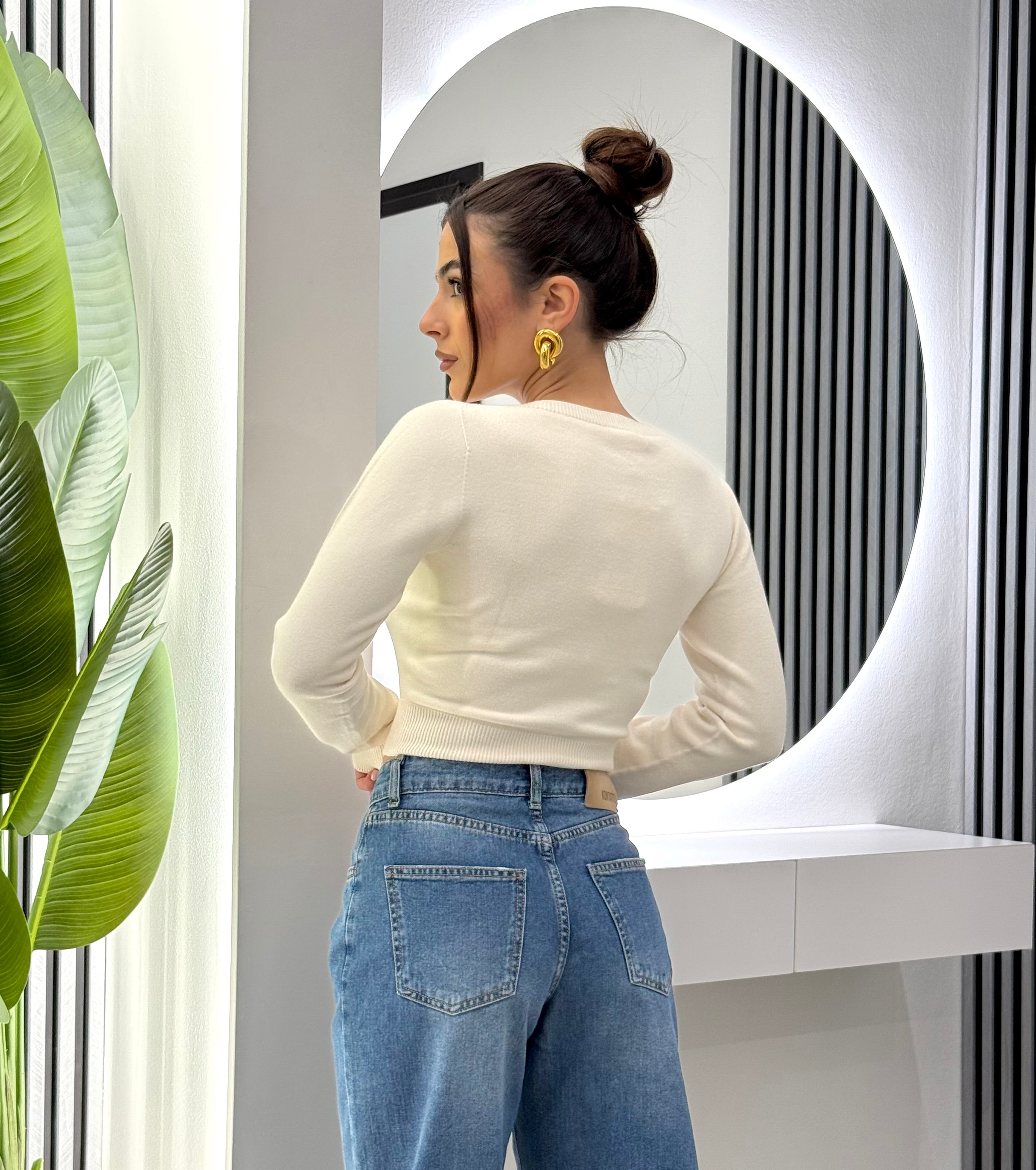 Kontatto - Girocollo Cropped Avorio