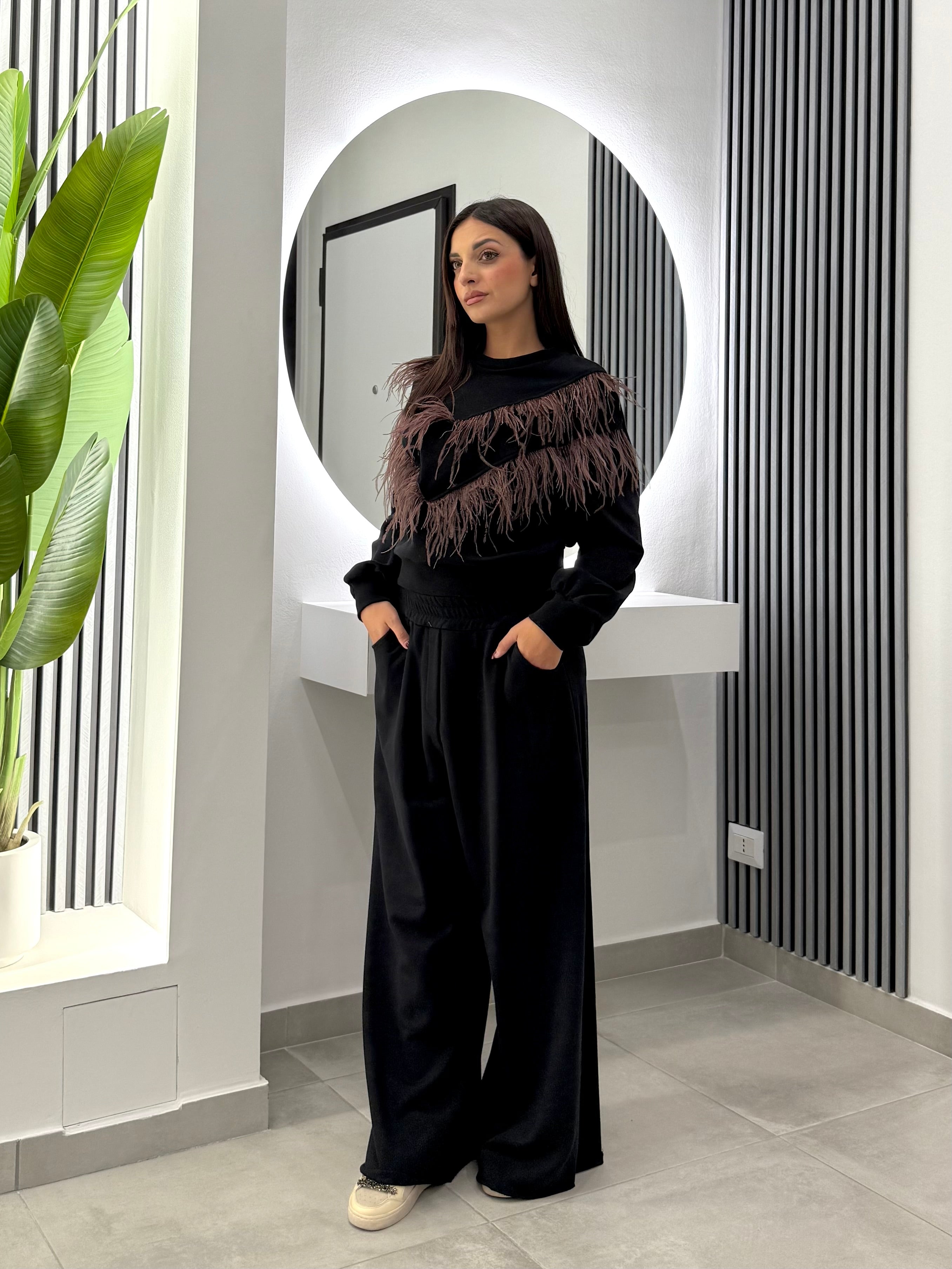 D'Elle Giulia Mastini - Pantalone Felpa Largo