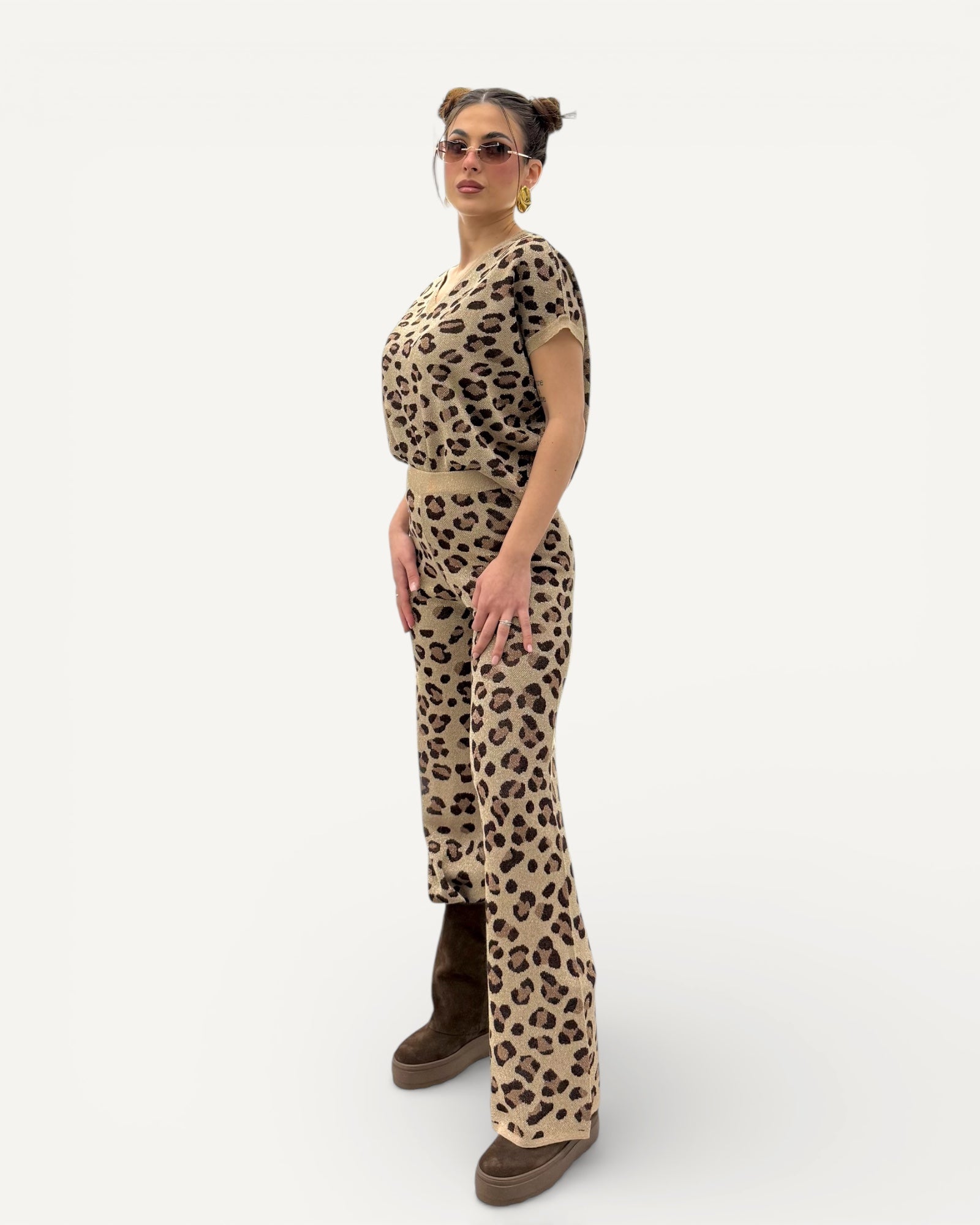 Kontatto - Pantalone Lurex Maculato