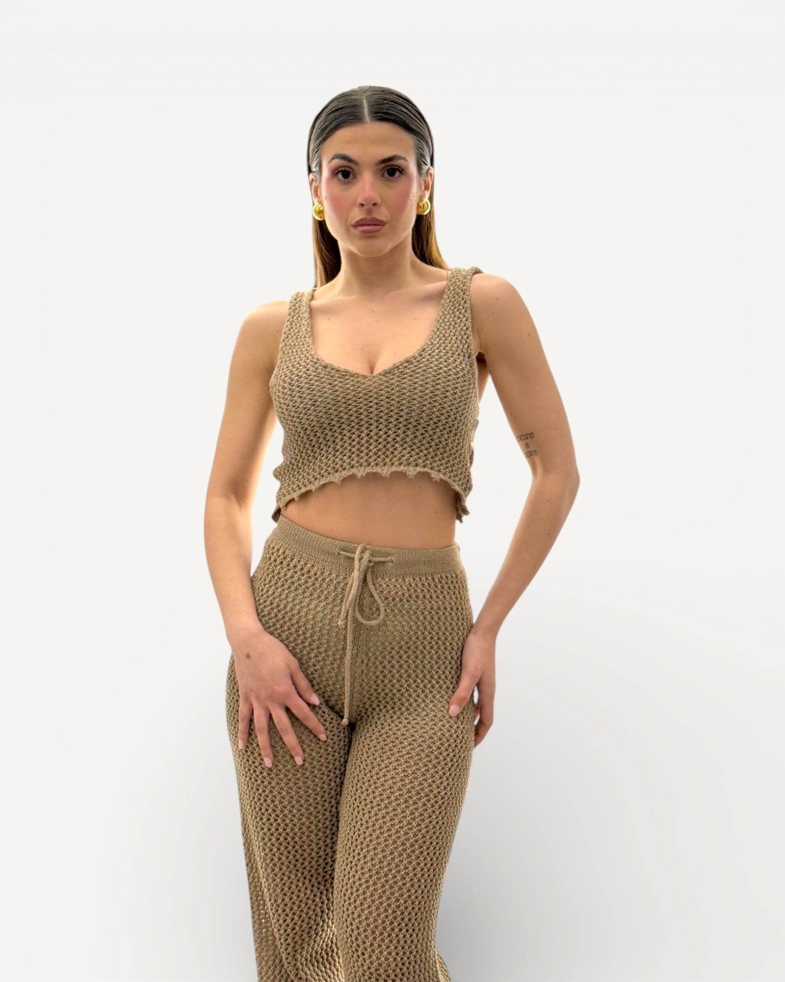 No Secrets - Crop Top Canotta Crochet