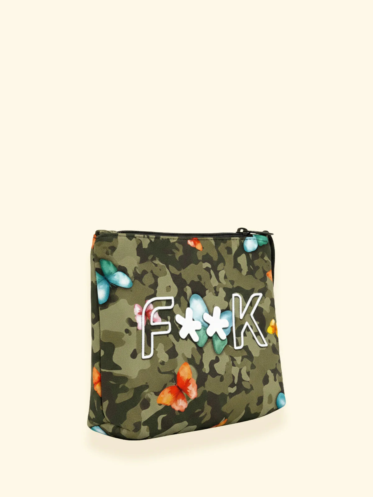 F**K - Pochette Neoprene Fantasia con Logo e Zip SU8401-X12