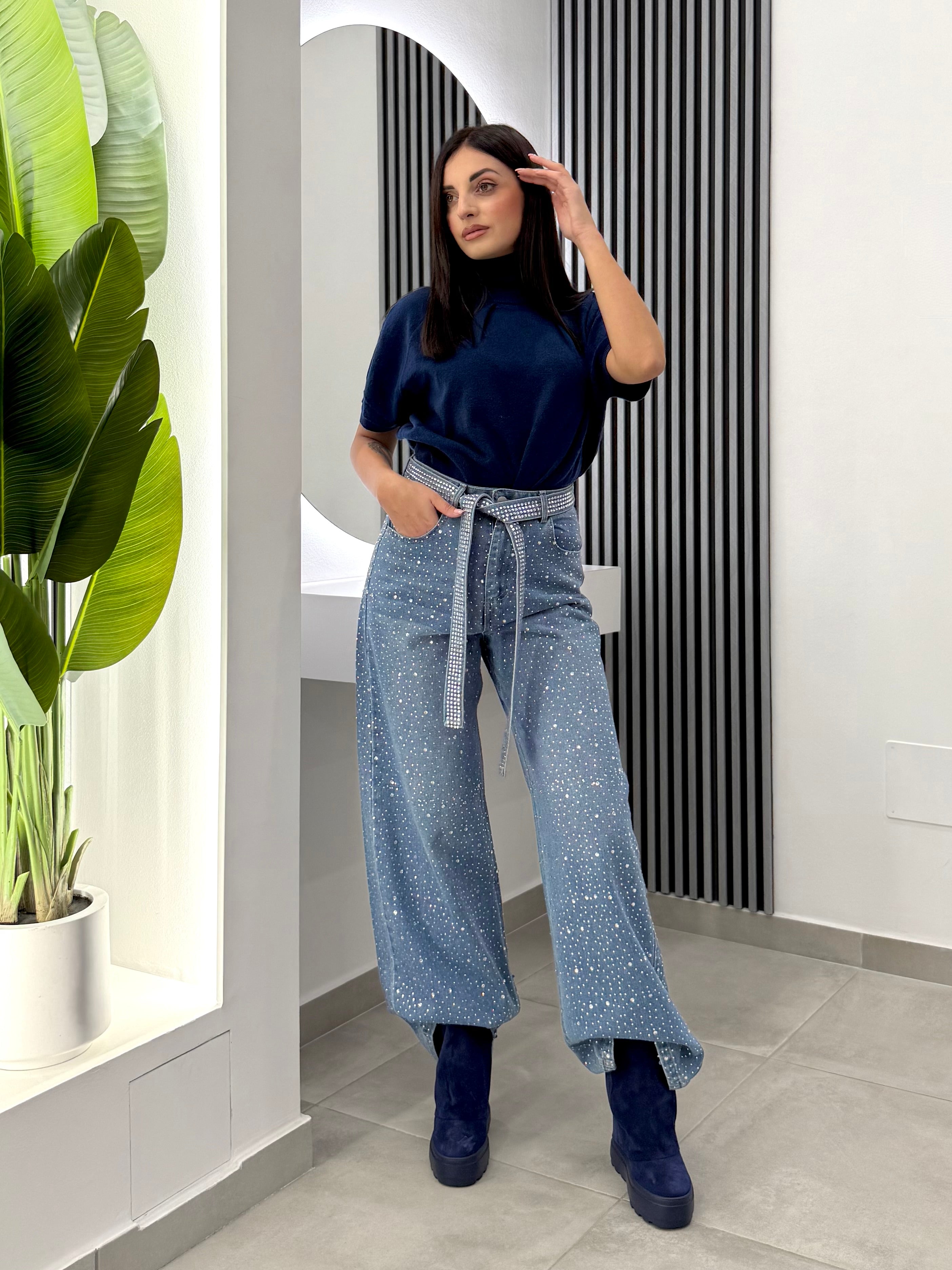 Club Crochet - Top Cashmer Blu