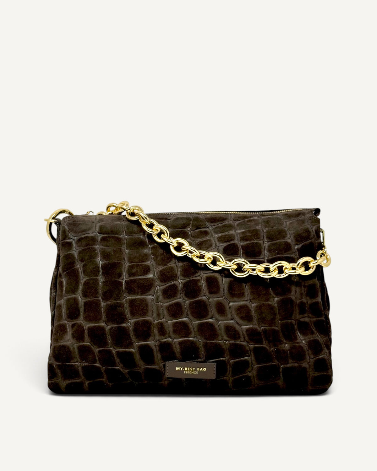 My Best Bag - Borsa Reflex Croco Suede Testa di Moro