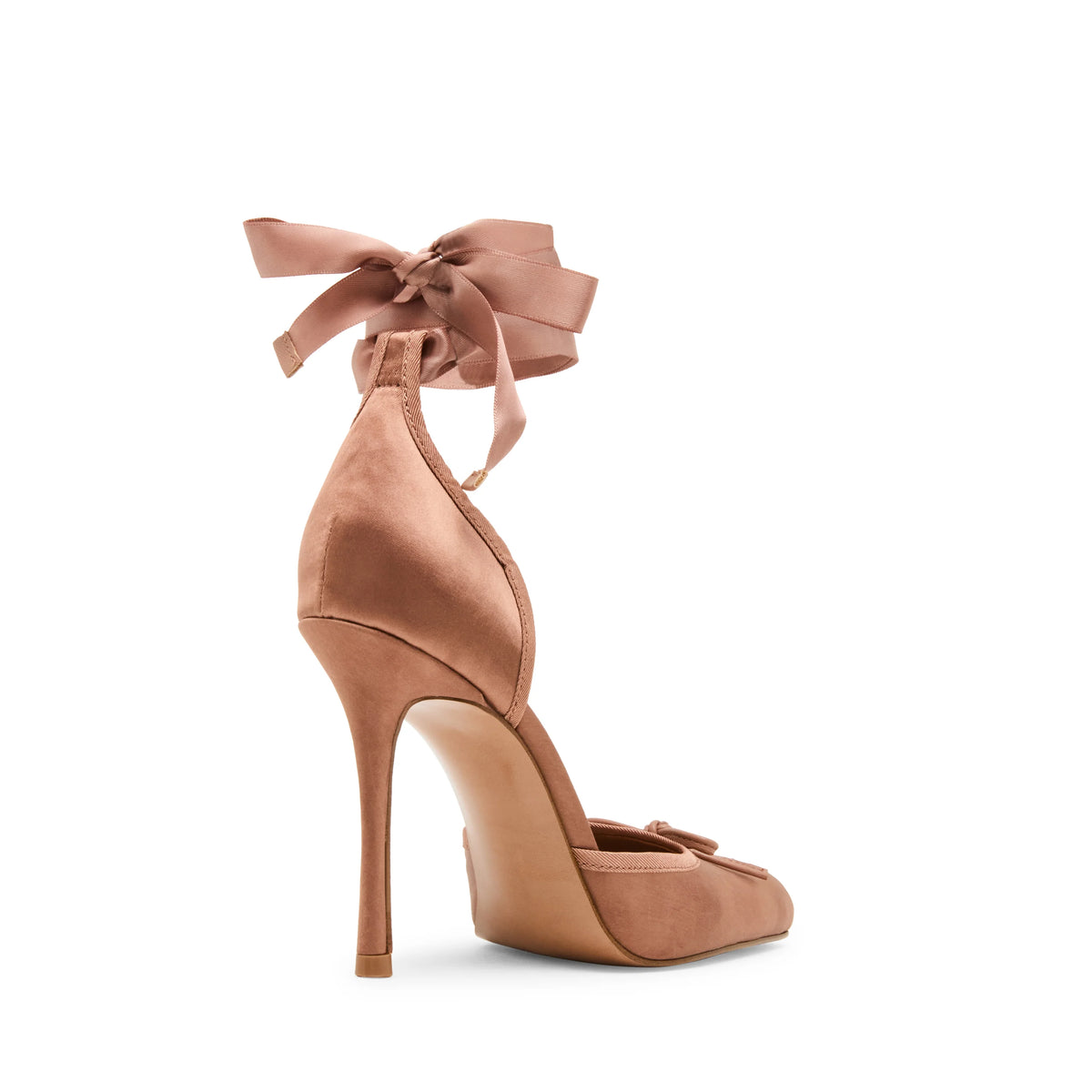 Steve Madden - Larina Ballerina con Tacco Tan Satin