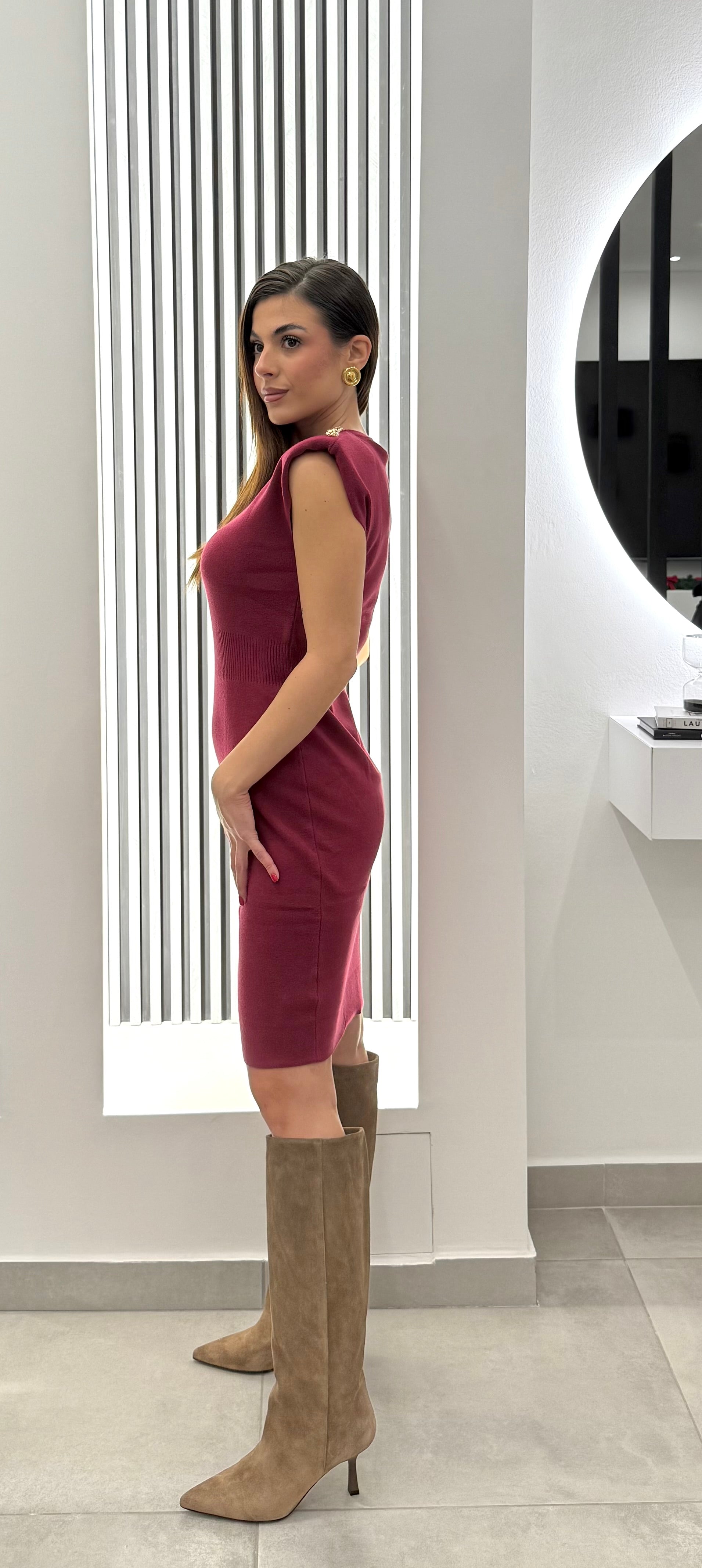 Koralline - Abito Spalline Bordeaux